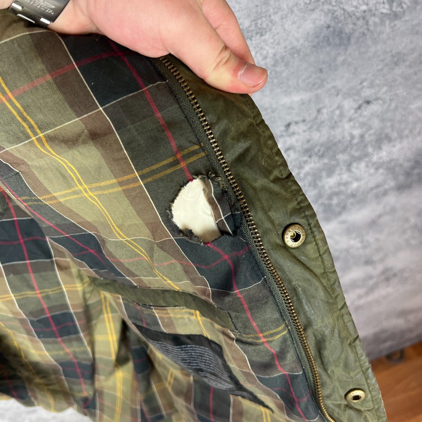 Barbour Barbour Puffer Wax Vest Men's Size XXL Green Cotton ` Size US XXL / EU 58 / 5 - 23 Thumbnail