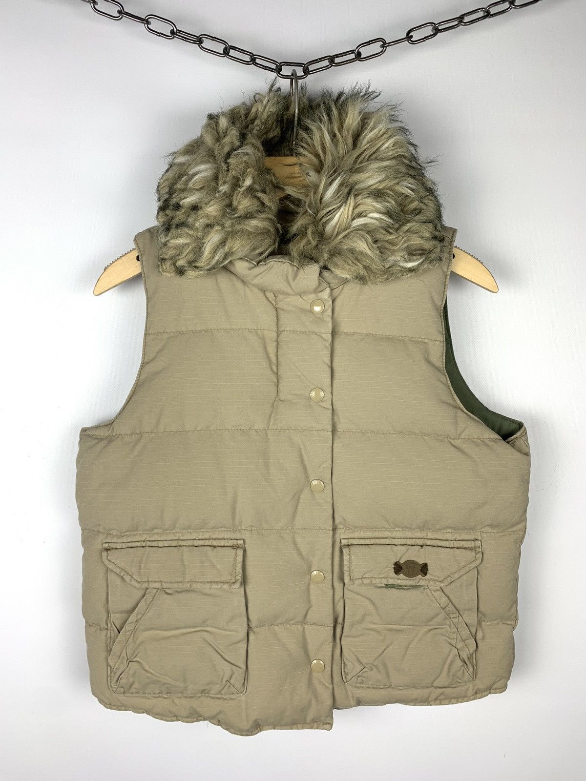 Denim & Supply Ralph Lauren Vintage Y2K Denim Supply Ralph Lauren Puffer Vest Faux Fur Size M / US 6-8 / IT 42-44 - 1 Thumbnail