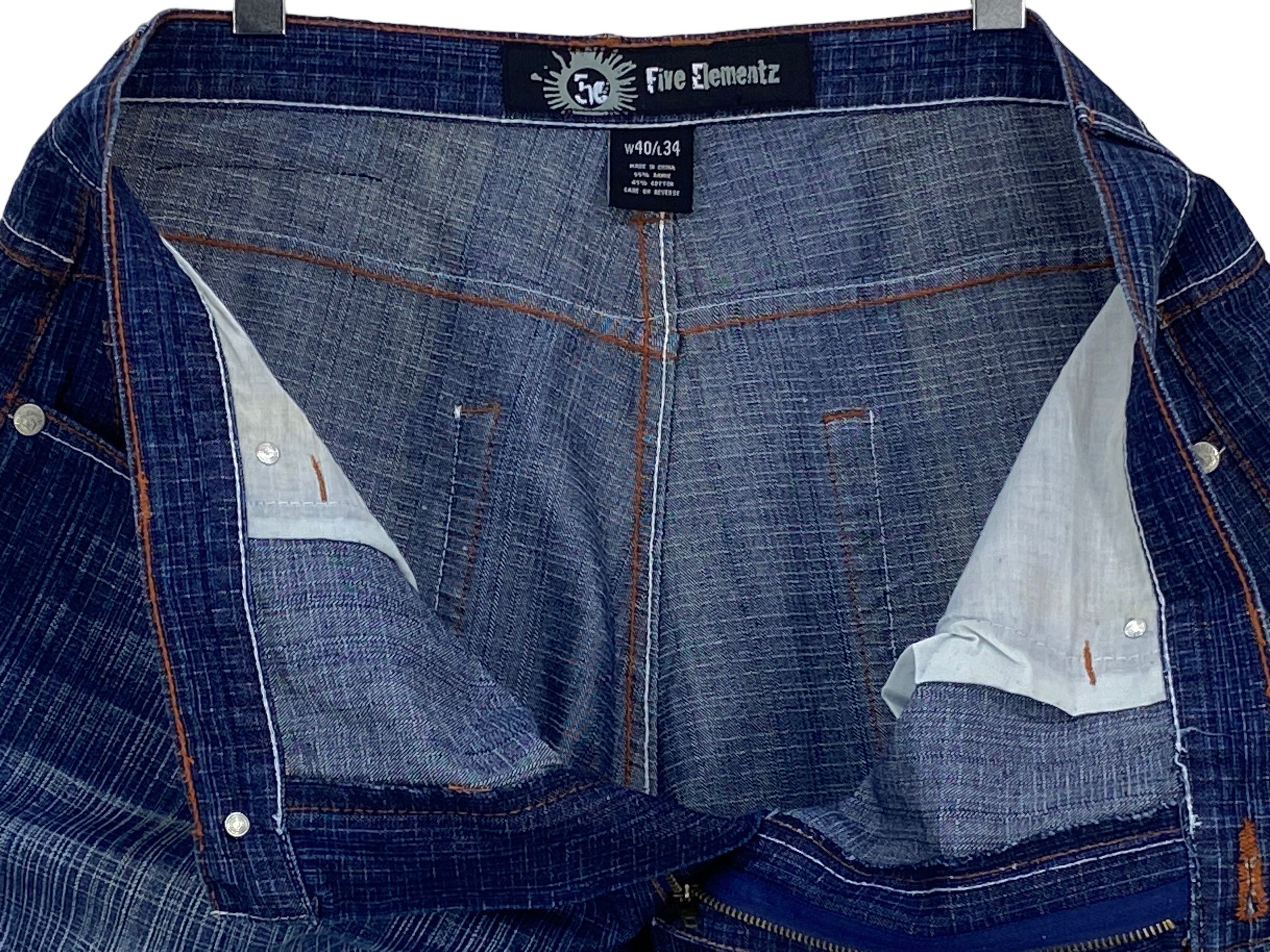 Japanese Brand Five Elementz Baggy Denim Jeans Hip Hop Skateboard Size US 40 / EU 56 - 10 Thumbnail