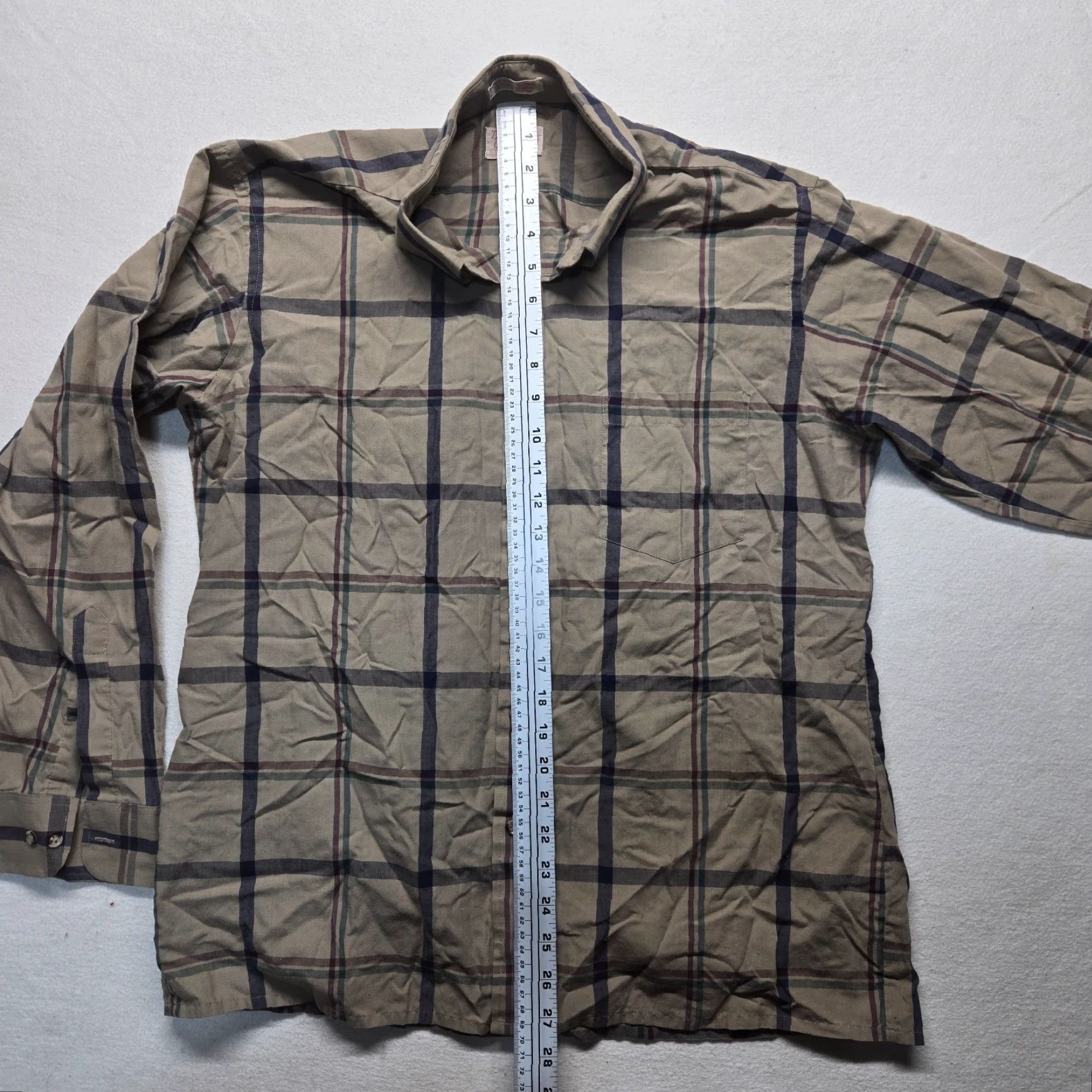Vintage VINTAGE The Fox Collection Shirt Long Sleeve Men L Large Brown Check Checkered Button Up Size US L / EU 52-54 / 3 - 6 Thumbnail