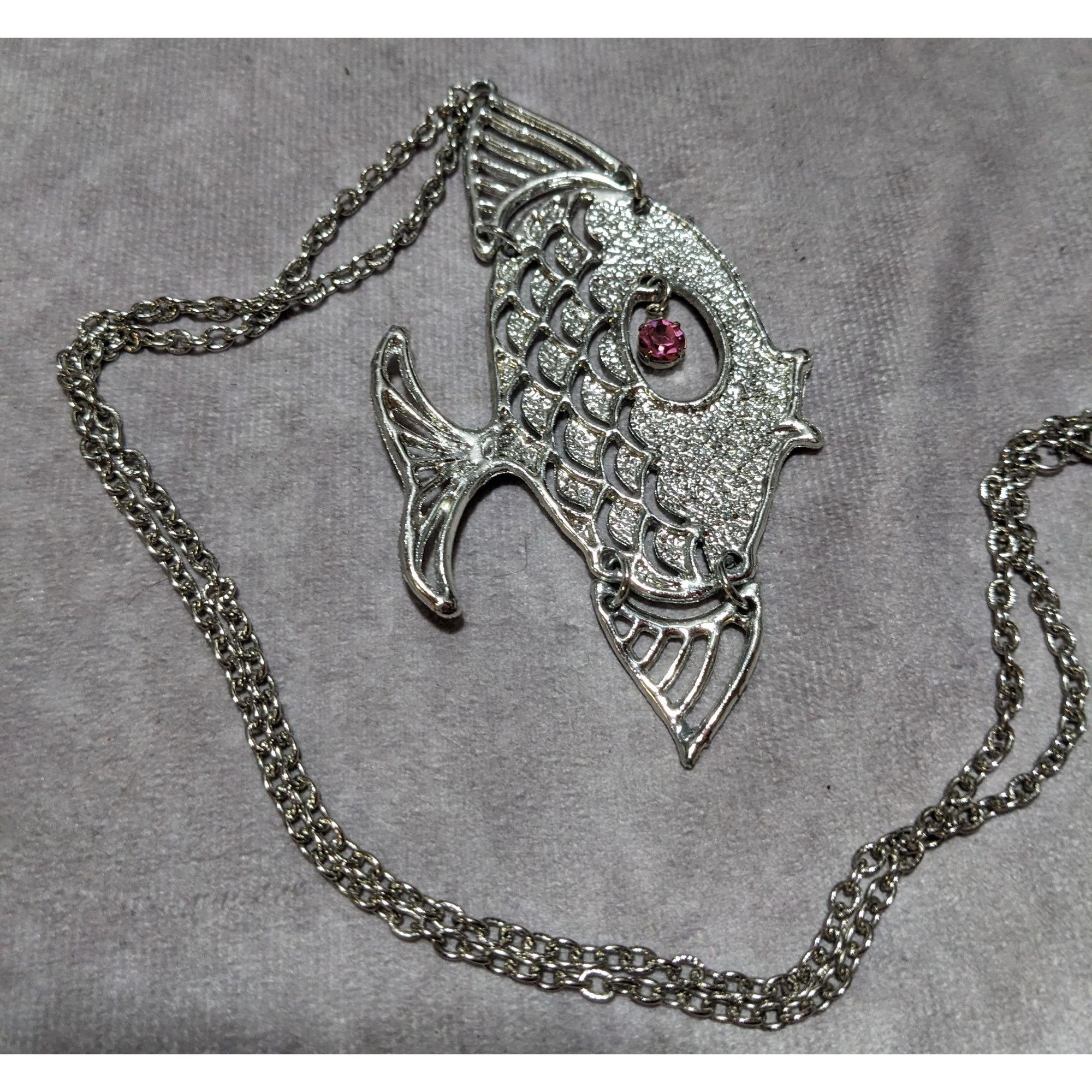 Other Vintage Silver Articulated Fish Necklace Size ONE SIZE - 6 Thumbnail