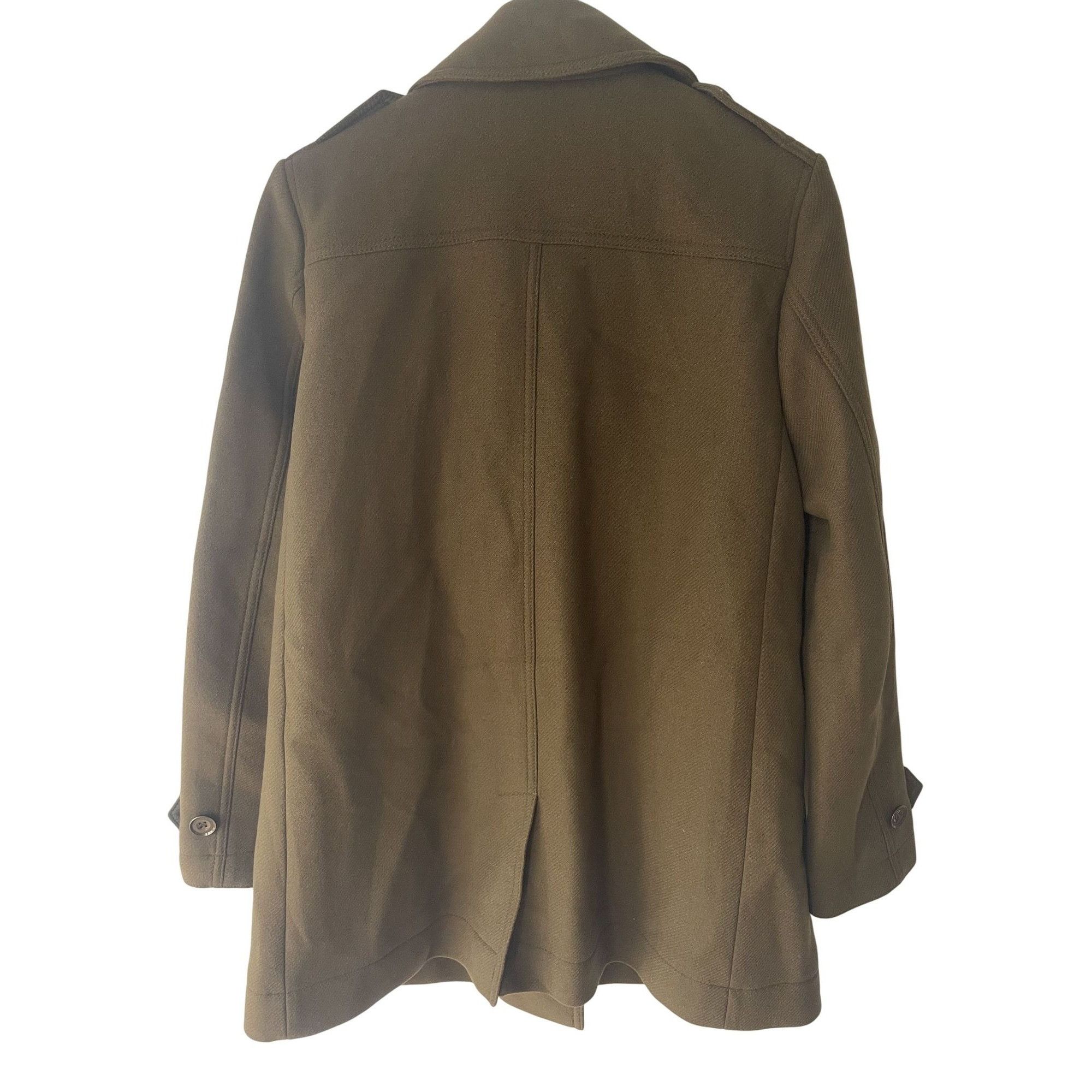Burberry Burberry Olive Green Button & Zip Wool Blend Jacket Size L / US 10 / IT 46 - 2 Thumbnail