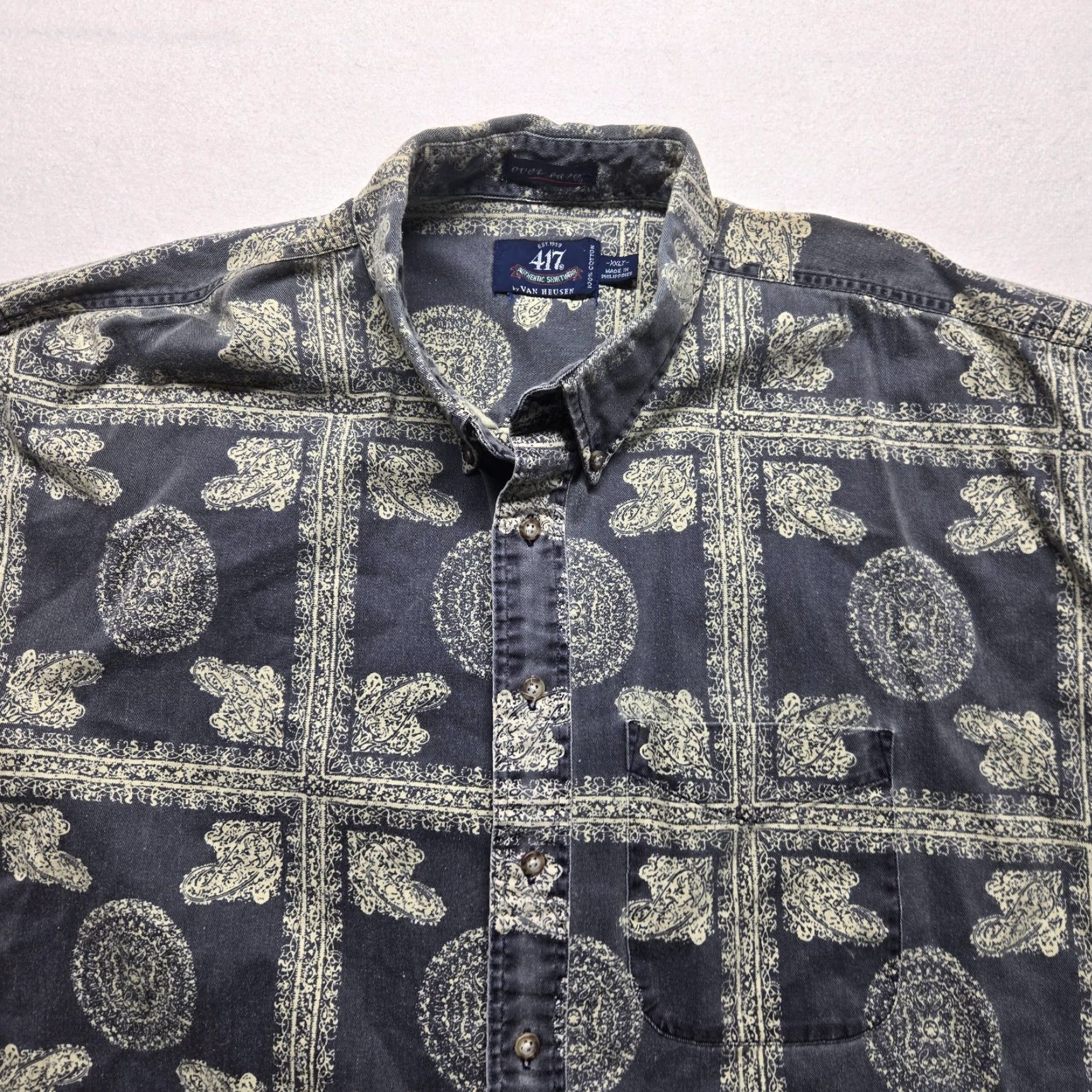 Van Heusen Van Heusen Button-Up Shirt Adult Men 2XLT Tall Long Sleeve Check Multicolor Casual Size US XXL / EU 58 / 5 - 2 Thumbnail