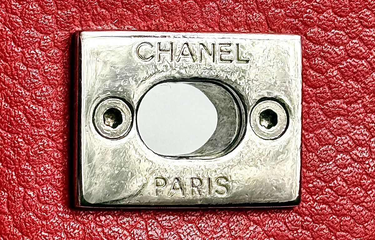 Chanel Chanel - Karl - 2008 - Raspberry Red - Caviar - Jumbo - Flap Size ONE SIZE - 23 Thumbnail