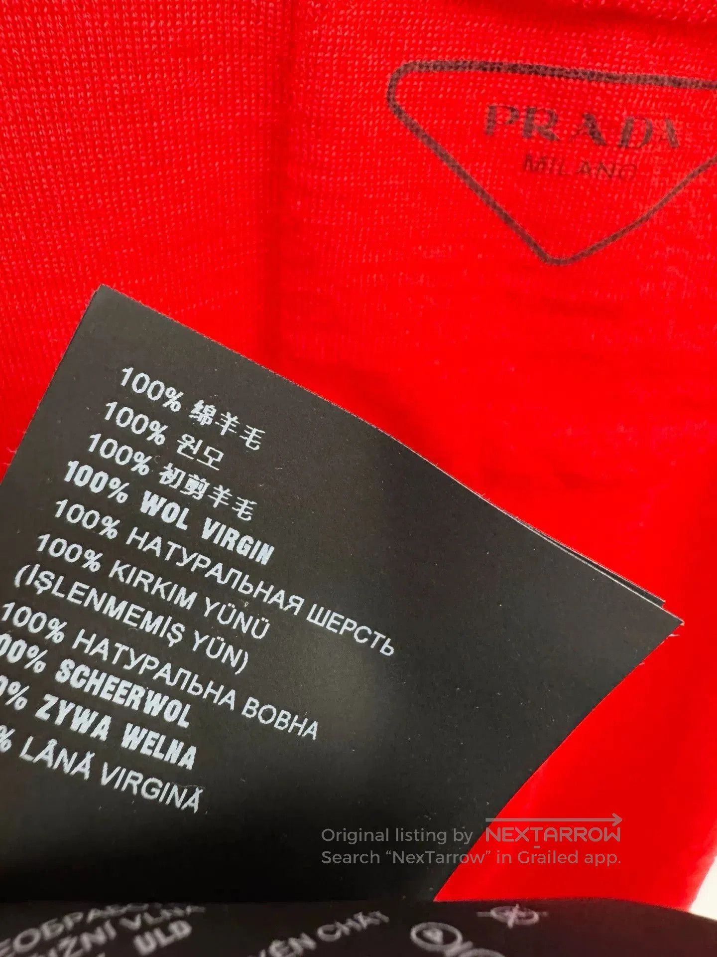 Prada Prada Red Triangle Logo Knit Short Sleeve. Size US M / EU 48-50 / 2 - 7 Thumbnail
