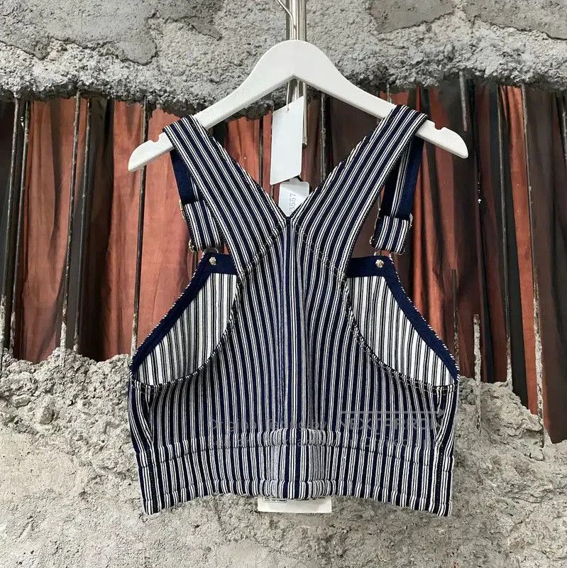 Chanel Chanel Striped Blue Summer Crop Top . Size XXS / US 00 / IT 34 - 2 Thumbnail