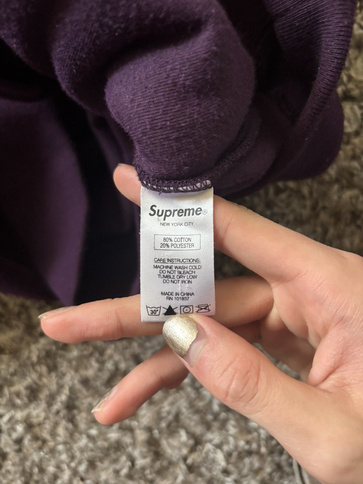 Supreme Supreme 2017 Fall/Winter “Velour Half Zip Pullover” Size US L / EU 52-54 / 3 - 4 Thumbnail