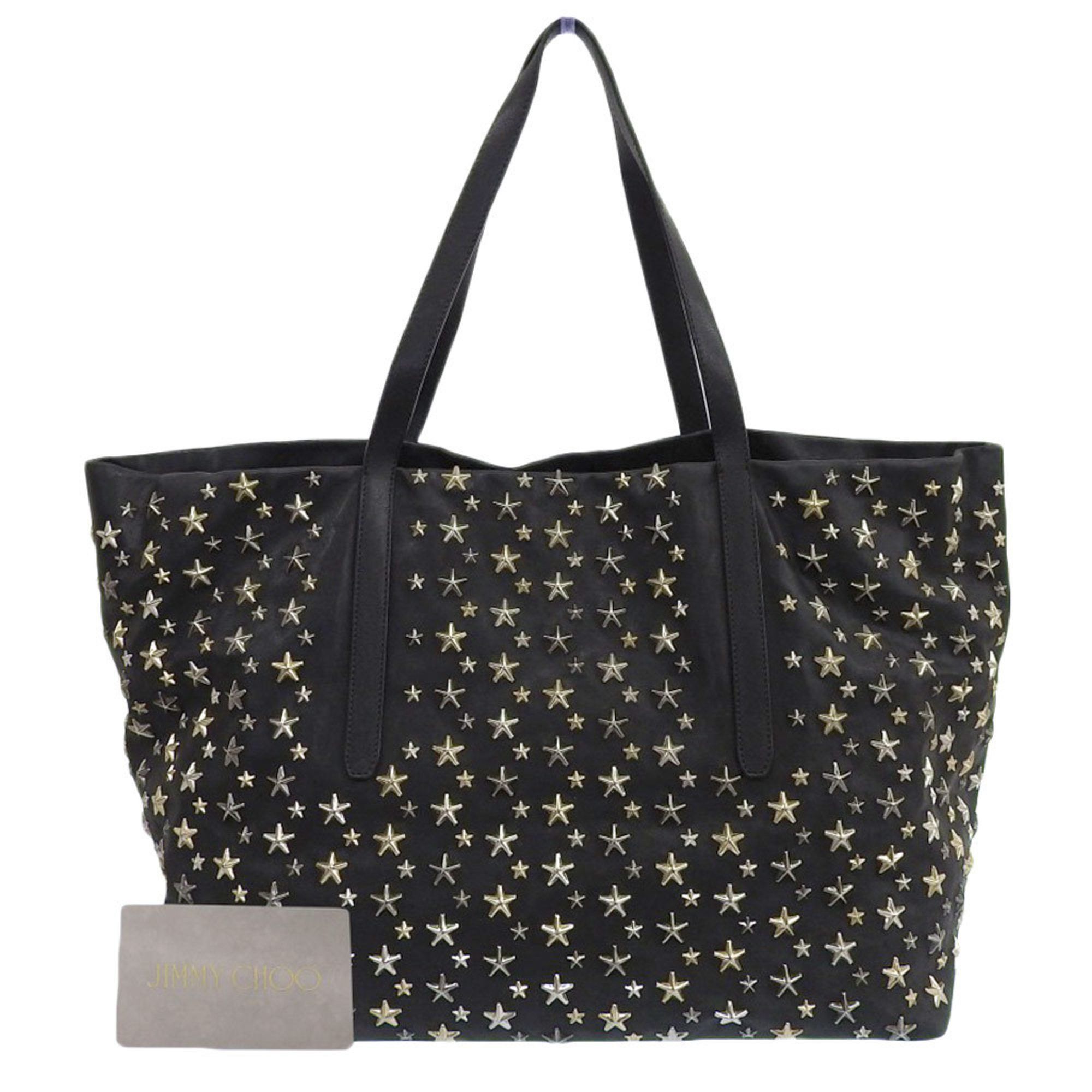 Jimmy Choo JIMMY CHOO Pimlico Star Stud Tote Bag Leather Black Size ONE SIZE - 1 Thumbnail