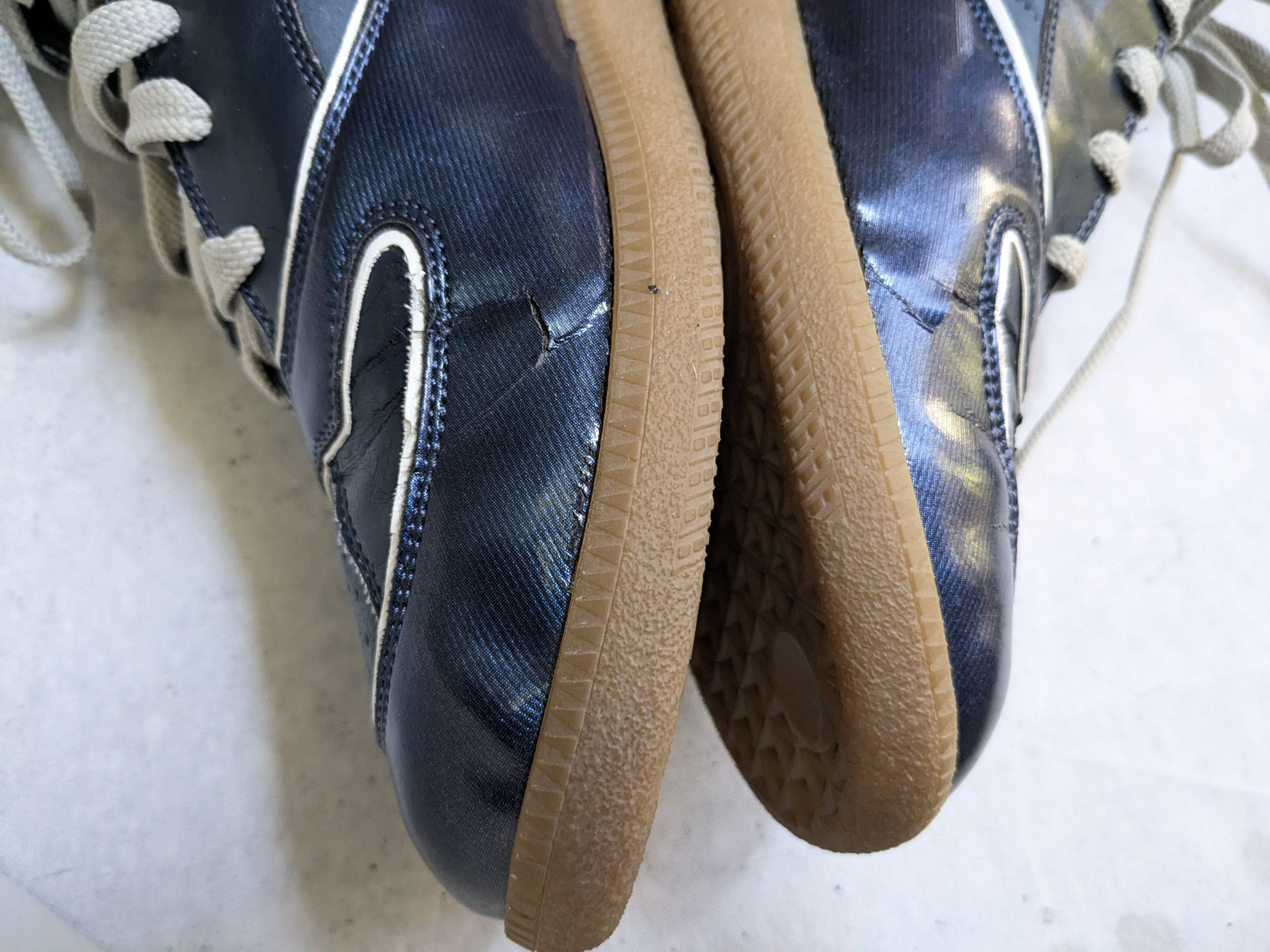 Maison Margiela Maison Margiela High Top Sneakers Blue 12 45 Leather Gum Size US 12 / EU 45 - 16 Thumbnail