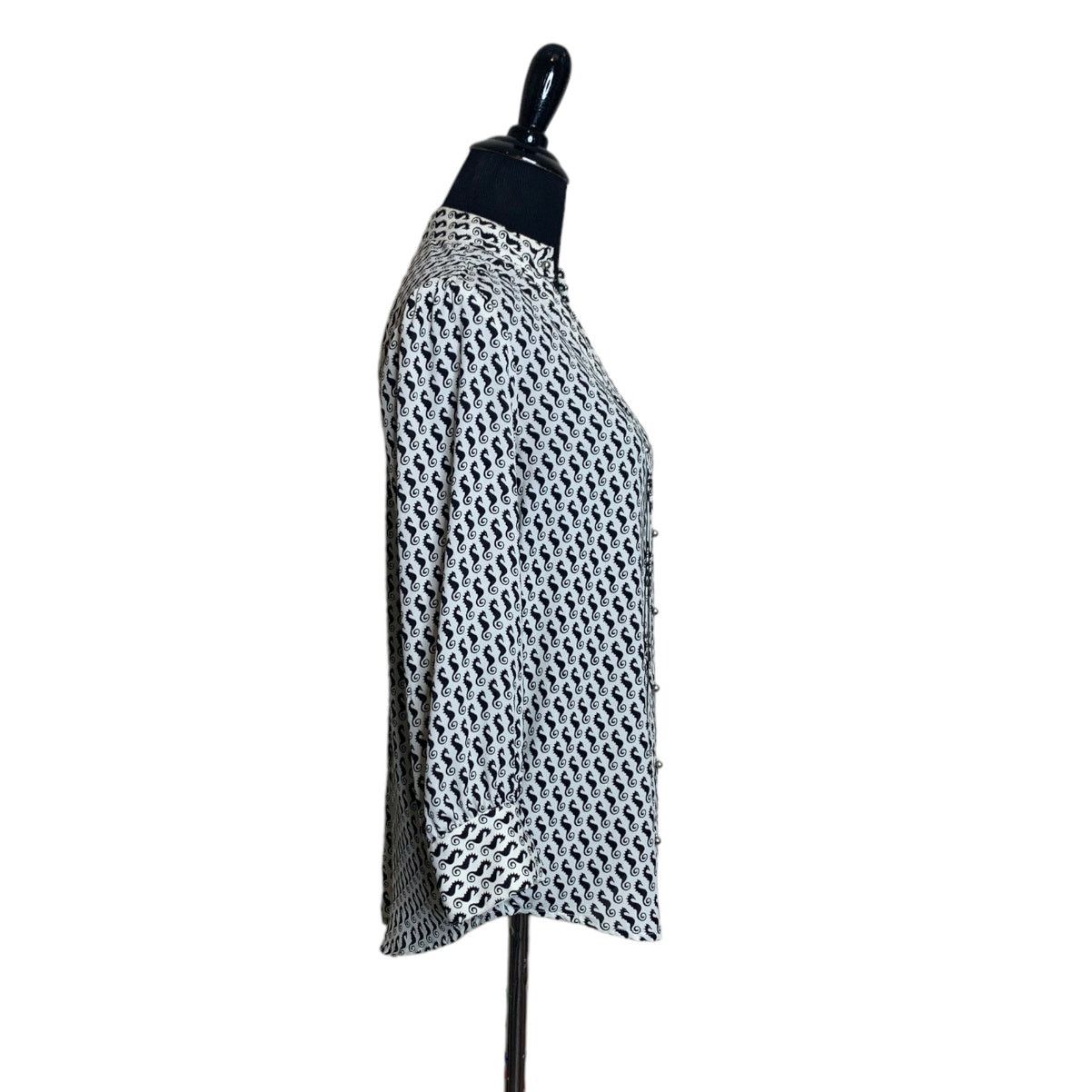 Anthropologie Moulinette Soeurs seahorse print button down blouse size 2 Size XS / US 0-2 / IT 36-38 - 6 Thumbnail