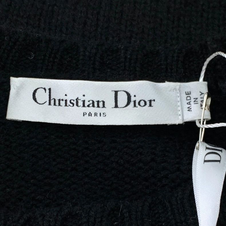 Dior Dior Size 34 23 black logo letter jacquard cashmere ruffle Size US XXS / EU 40 - 6 Thumbnail