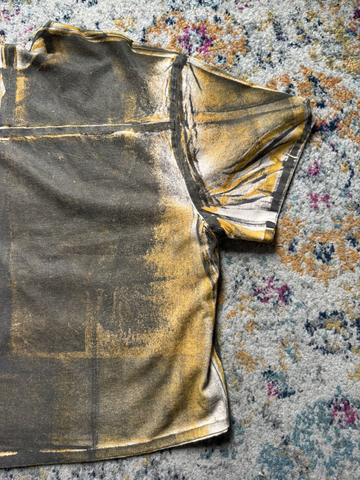 Yeezy RARE UNRELEASED DOUBLE LAYER YEEZY WYOMING HAND PAINTED TEE Size US M / EU 48-50 / 2 - 4 Thumbnail