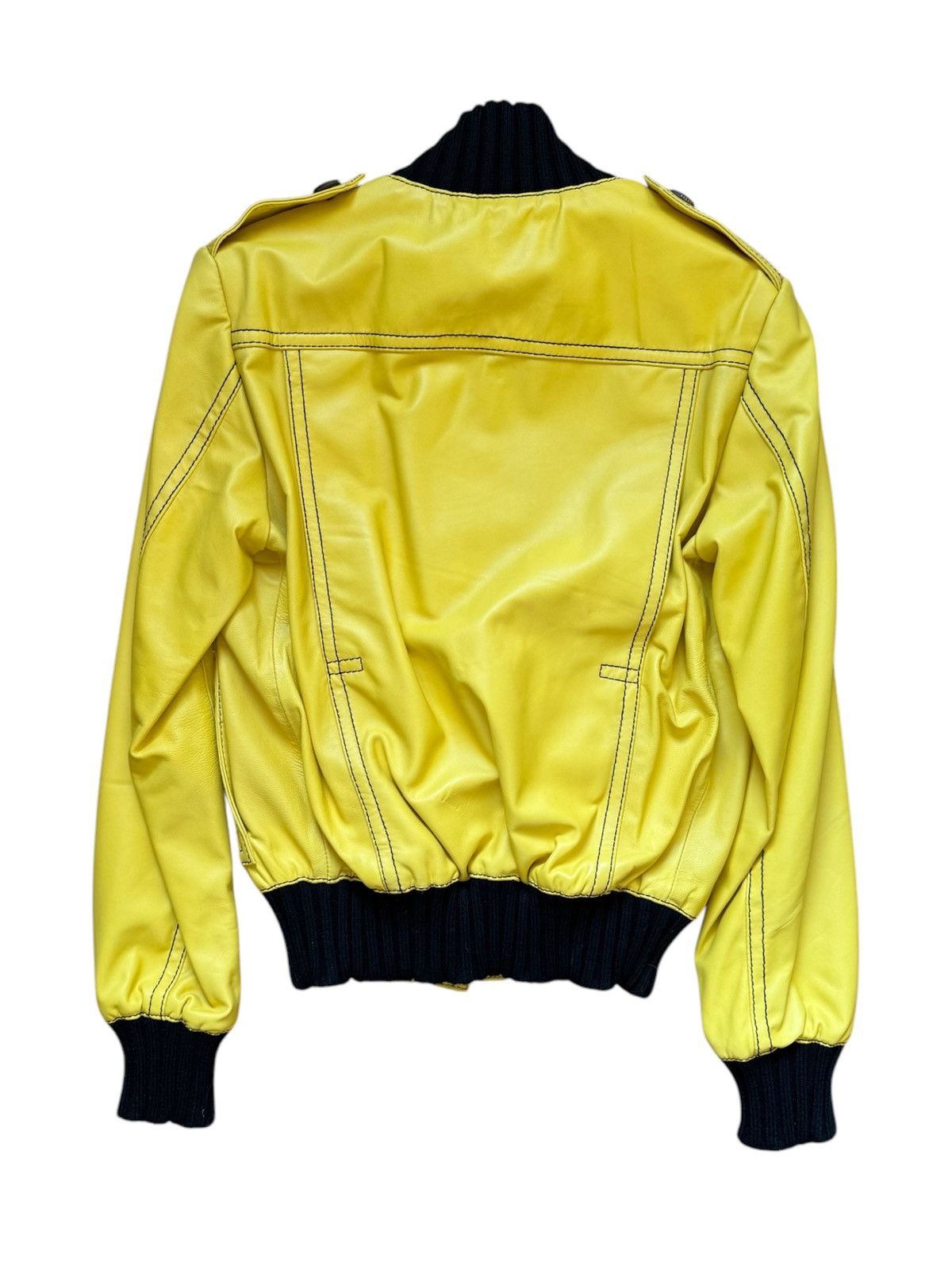Gucci F/W08 Yellow Madonna Reversed Stitched Leather Jacket Size US M / EU 48-50 / 2 - 2 Thumbnail