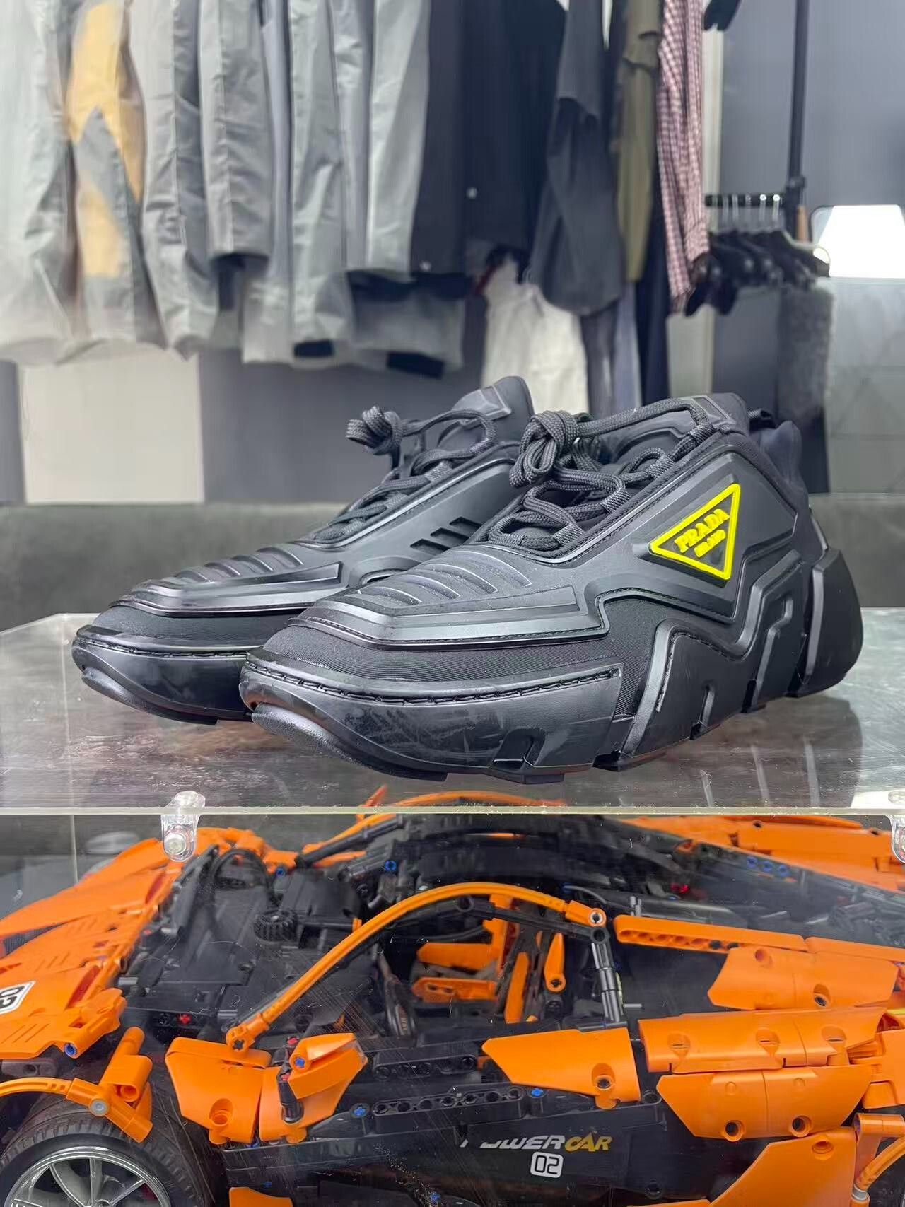 Prada Prada Techwear Yellow Lowtop Sneakers 8 Men Size US 8 / EU 41 - 1 Thumbnail