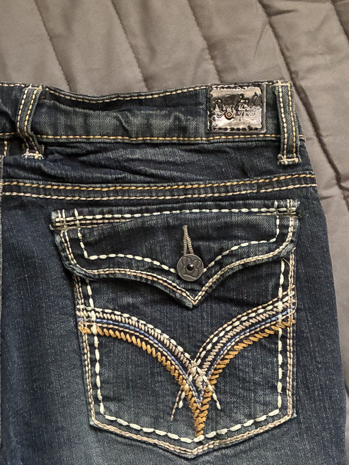 Other 2000s Style Royal Blue Low Rise Boot Cut Size 37" - 5 Thumbnail