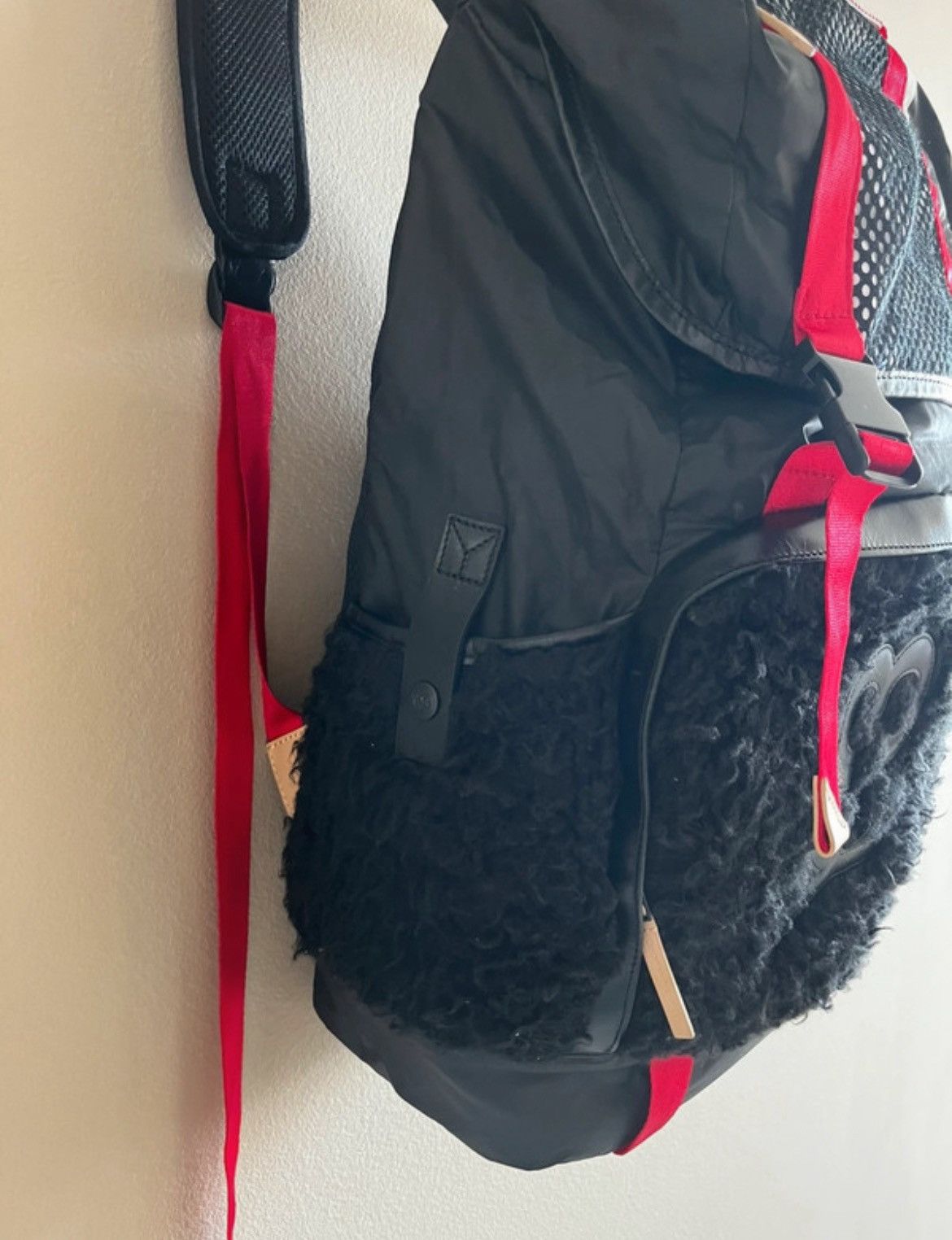 Yohji Yamamoto Y-3 Backpack Yohji Yamamoto Sheepskin Black Fall/Winter 2014 Size ONE SIZE - 5 Thumbnail