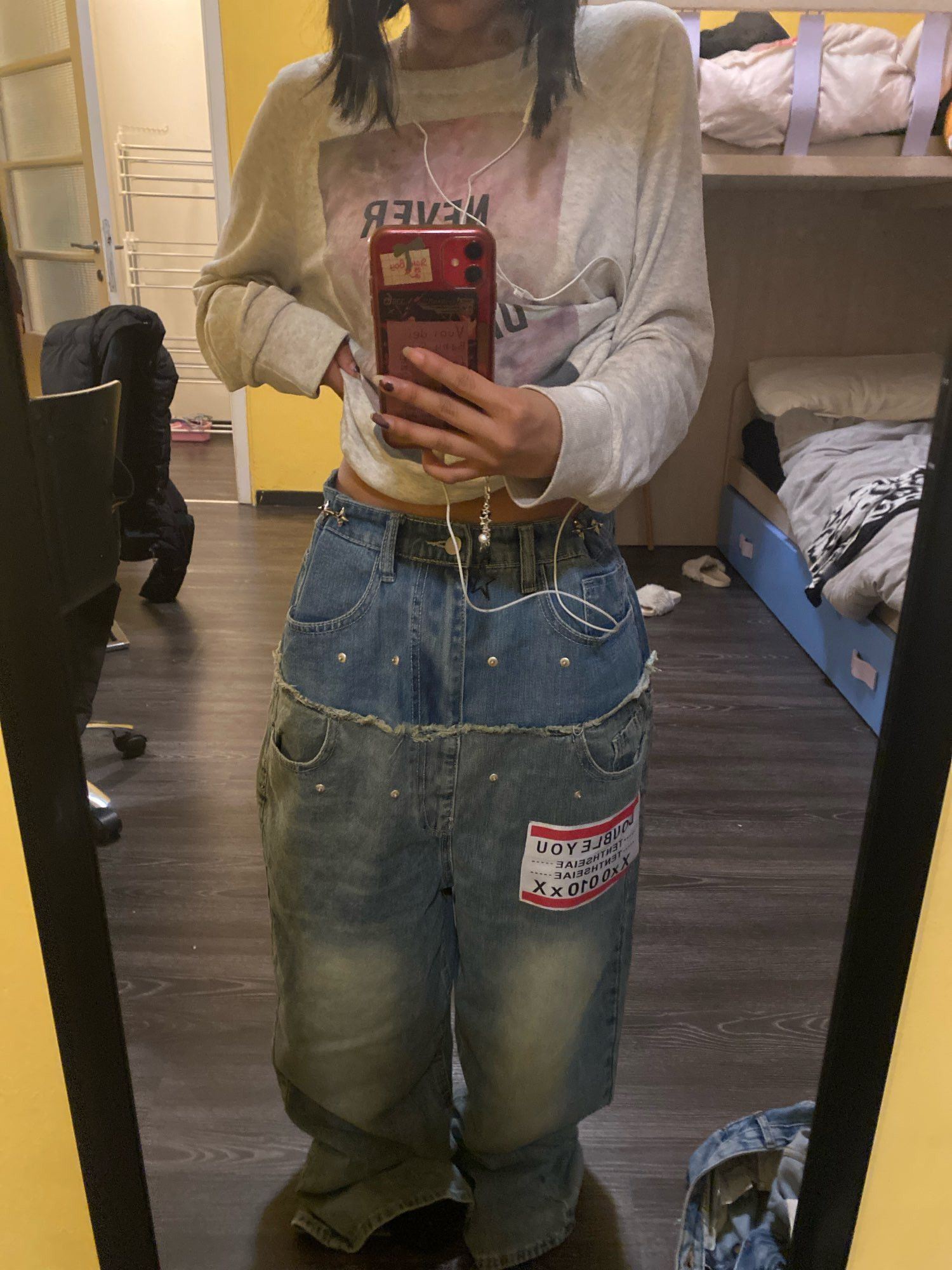 Japanese Brand × Jean Loose Wide Leg Double Waist Denim Pants Size US 36 / EU 52 - 7 Thumbnail