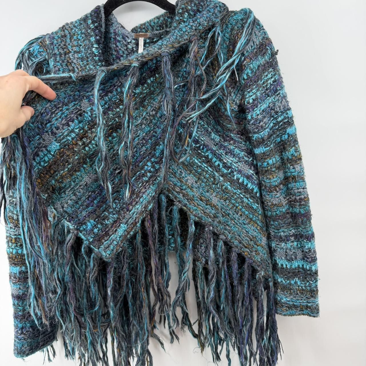 Free People FREE PEOPLE Birkenstock Sweater Turquoise Multi Boho Size M / US 6-8 / IT 42-44 - 4 Thumbnail