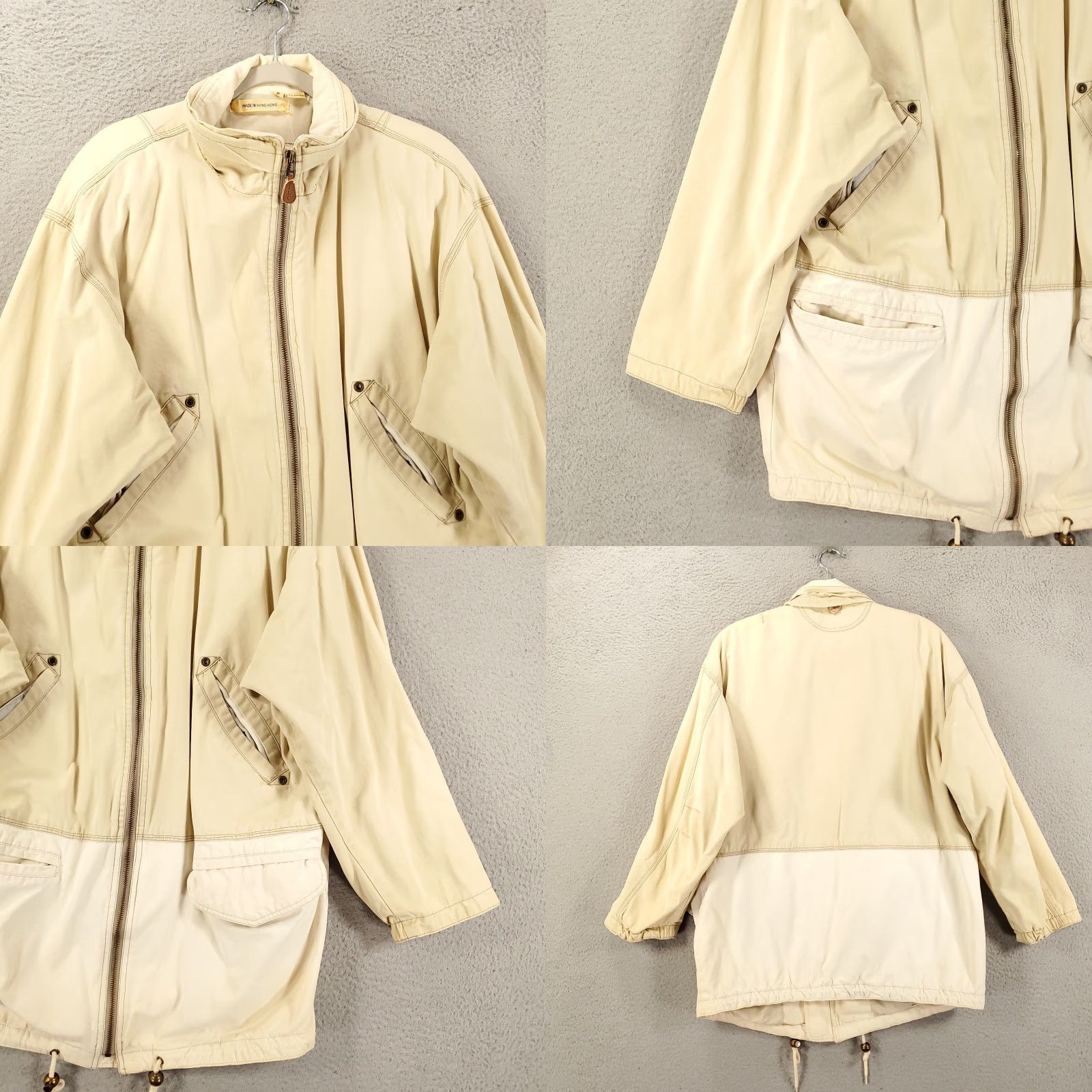 Vintage VINTAGE JLC Jacket Womens Oversized Small Light Beige Ivory Canvas Zip Shirt Regular Ladies Beige Classic Casual Travel Pockets 90s? Size S / US 4 / IT 40 - 8 Thumbnail