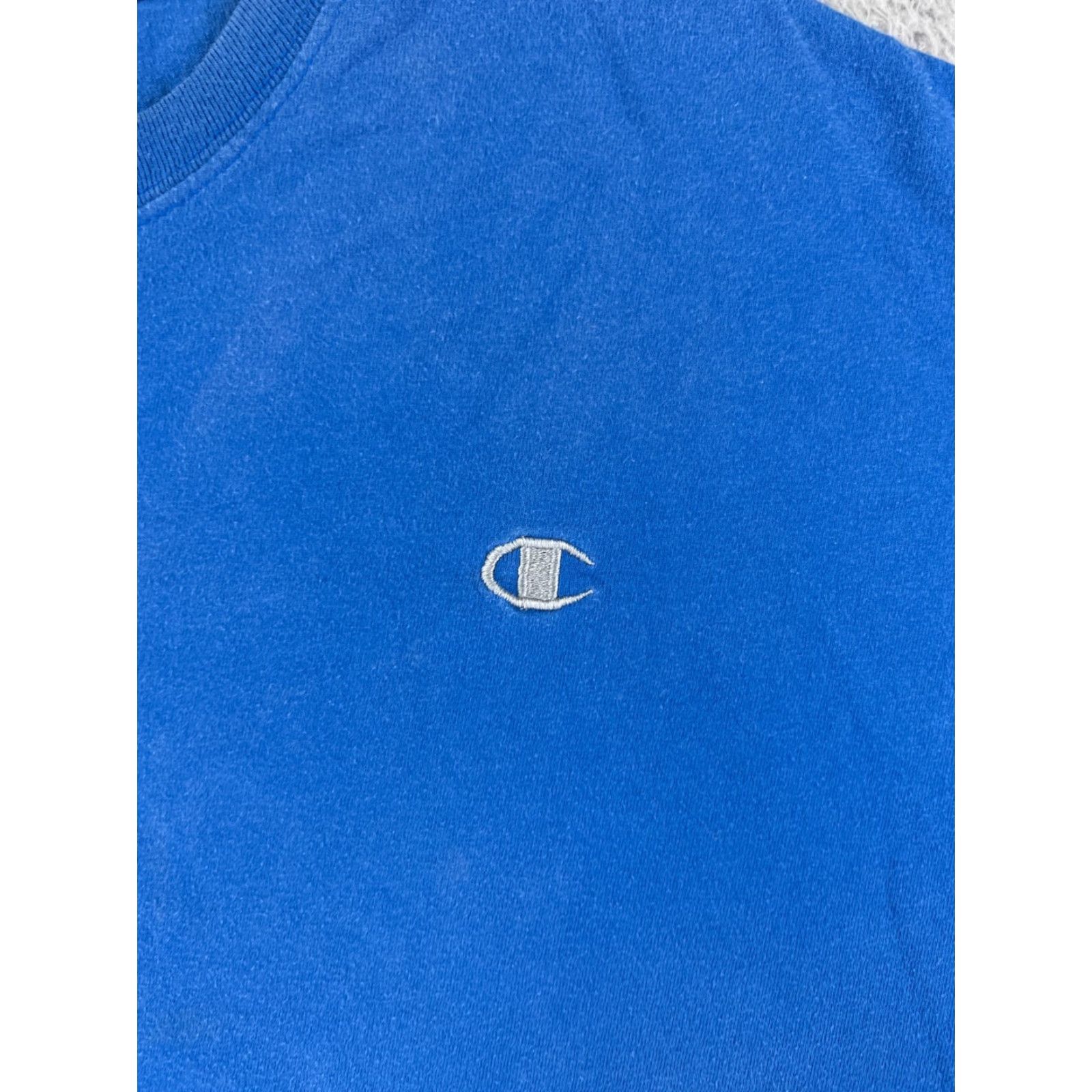 Champion Champion Shirt Mens XL Blue Short Sleeve Crew Neck Logo 100% Cotton Size US XL / EU 56 / 4 - 3 Thumbnail