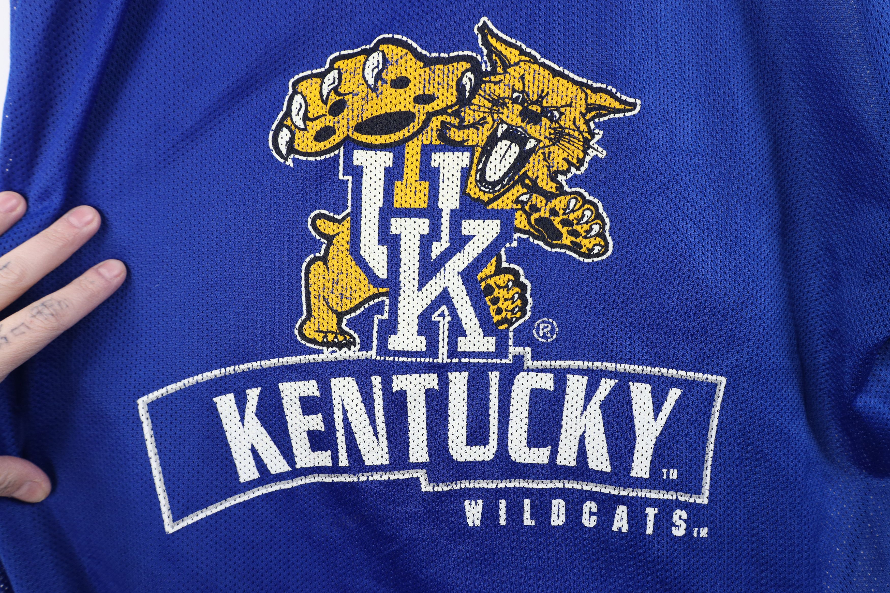 Vintage Vintage 90s University of Kentucky Mesh Jersey T-Shirt Blue Size US L / EU 52-54 / 3 - 4 Thumbnail