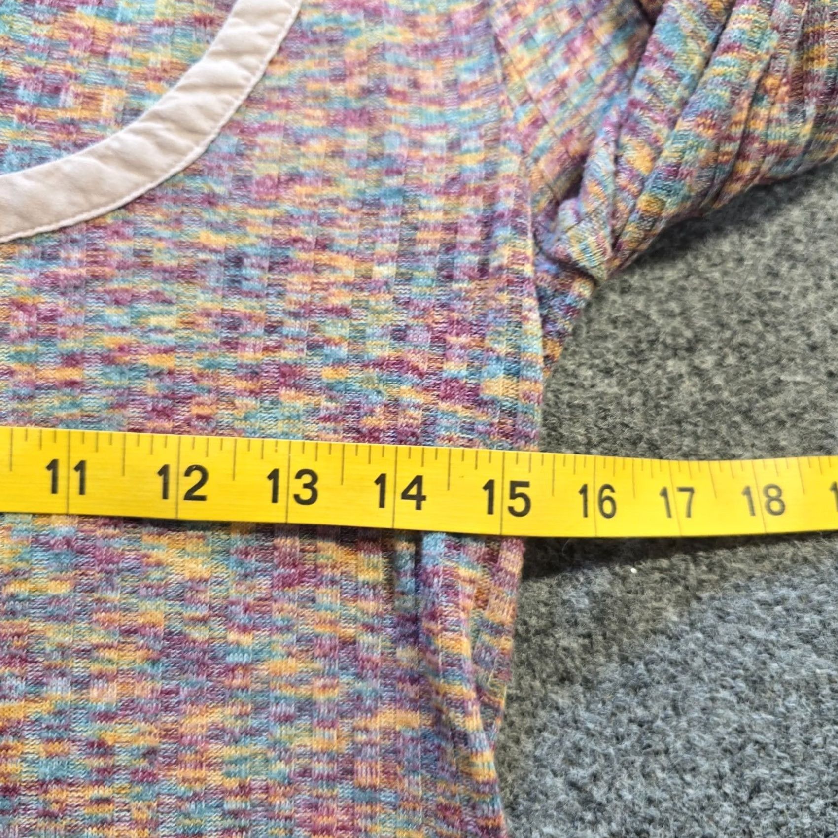 Anthropologie Anthropologie Top Womens Size Small Pink Rainbow Ribbed Henley Casual Coloful Shirt Regular Womens Size S / US 4 / IT 40 - 6 Thumbnail