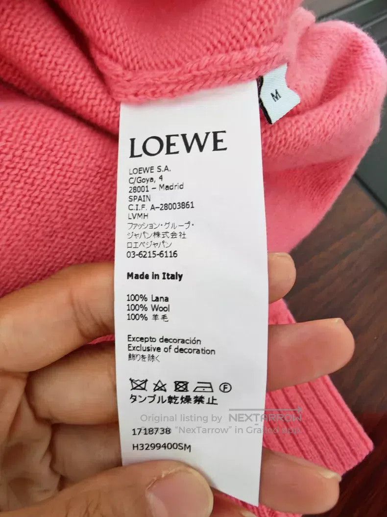 Loewe Loewe Pink high neck sweater, unisex, 100% wool material, Size US M / EU 48-50 / 2 - 7 Thumbnail