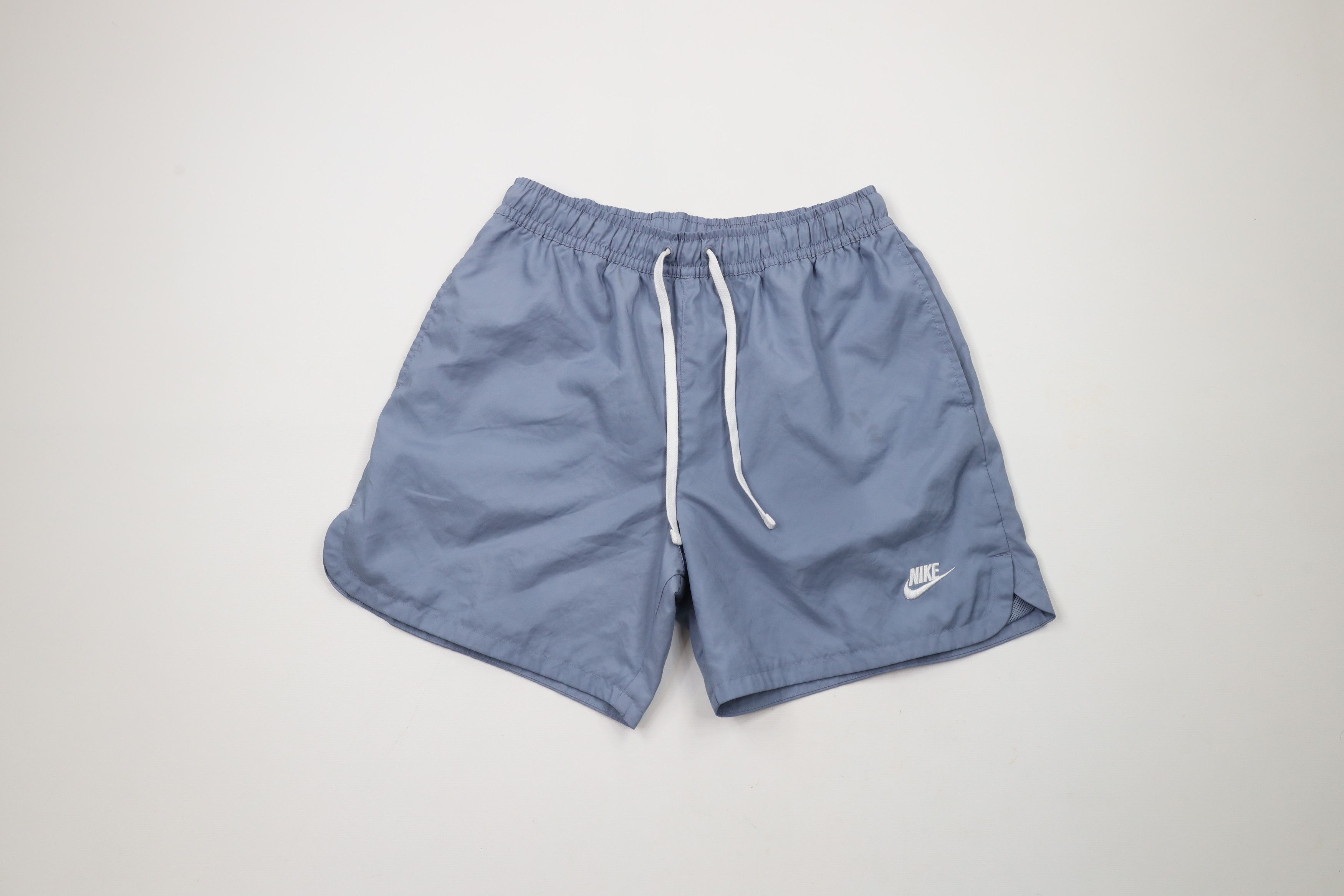Nike × Vintage Nike Sportswear Out Above Knee Lined Flow Shorts Light Blue Size US 34 / EU 50 - 1 Thumbnail