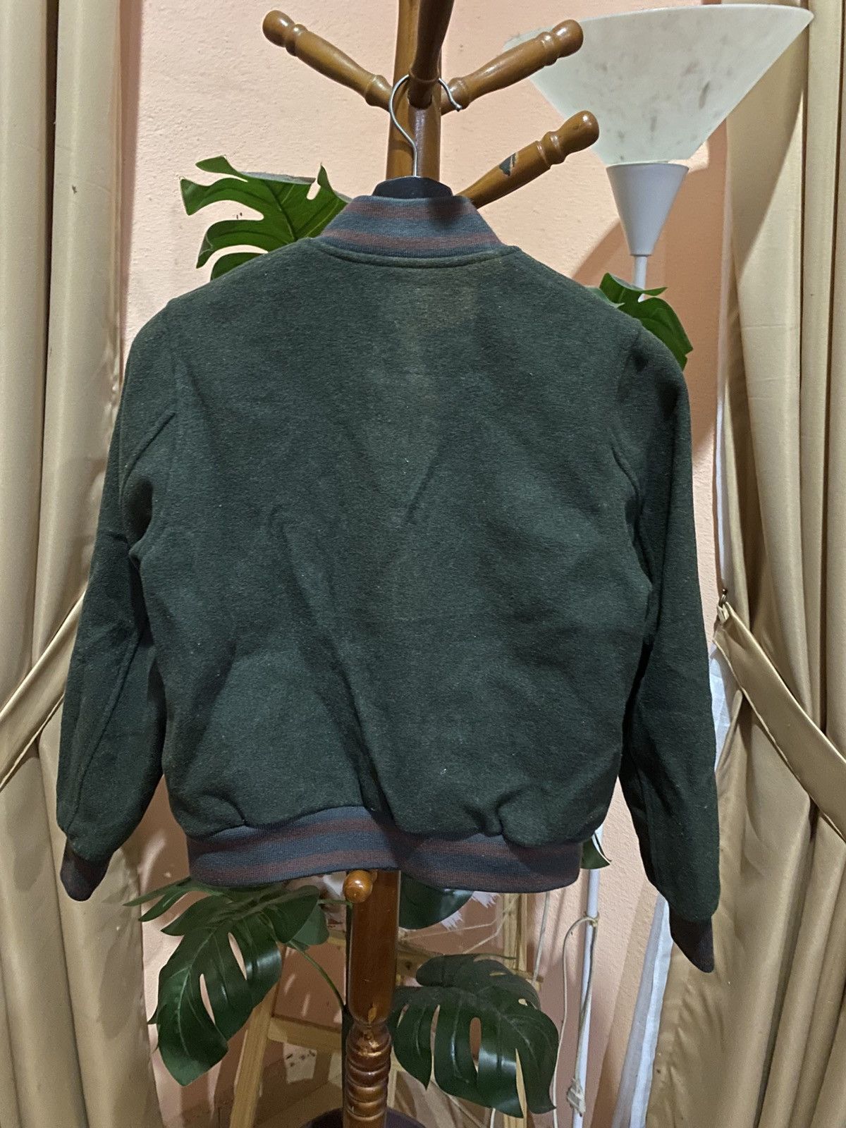 Uniqlo Ines de la Fressange Uniqlo Forest Green Varsity Wool Jacket Size US XS / EU 42 / 0 - 7 Thumbnail