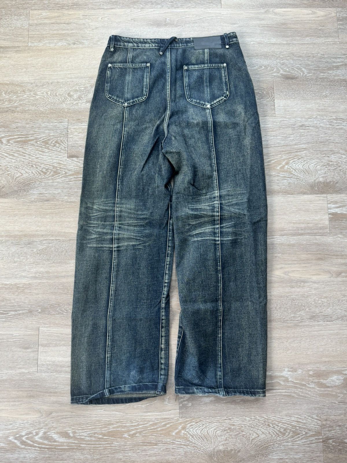 Japanese Brand × Vintage Protemoa Baggy Denim Dark Blue Wash Size US 30 / EU 46 - 2 Thumbnail