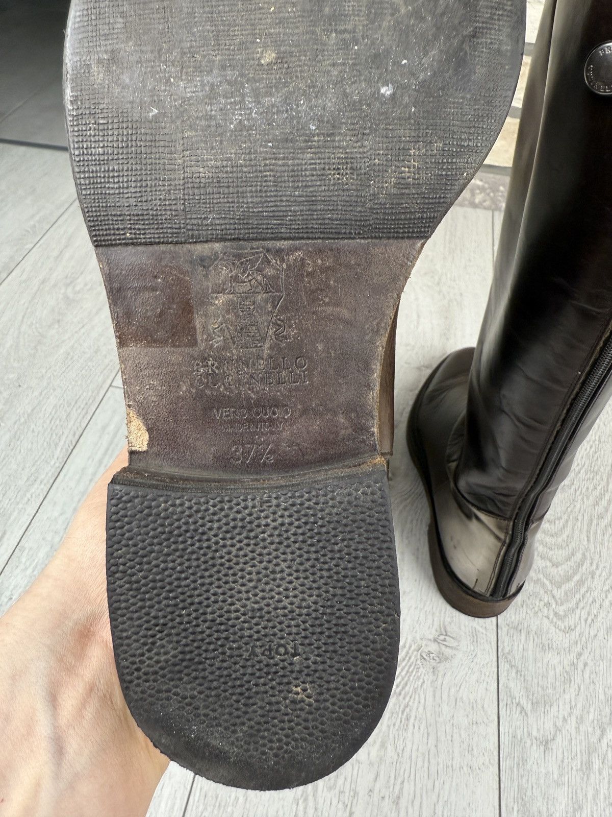 Brunello Cucinelli × Designer Very rare Brunello Cucinelli Leather boots Size US 7 / IT 37 - 7 Thumbnail