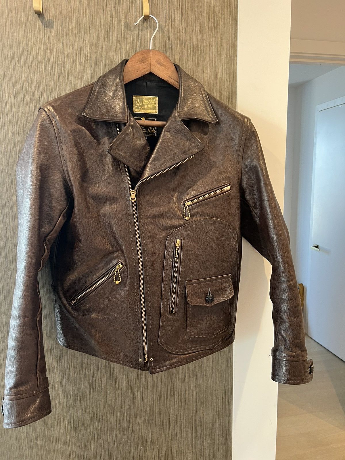 サイズ34JoeMcCoy wayward 30s sports jacket The Real McCoy's 30s Sports Jacket / Freeman Deerskin Brown