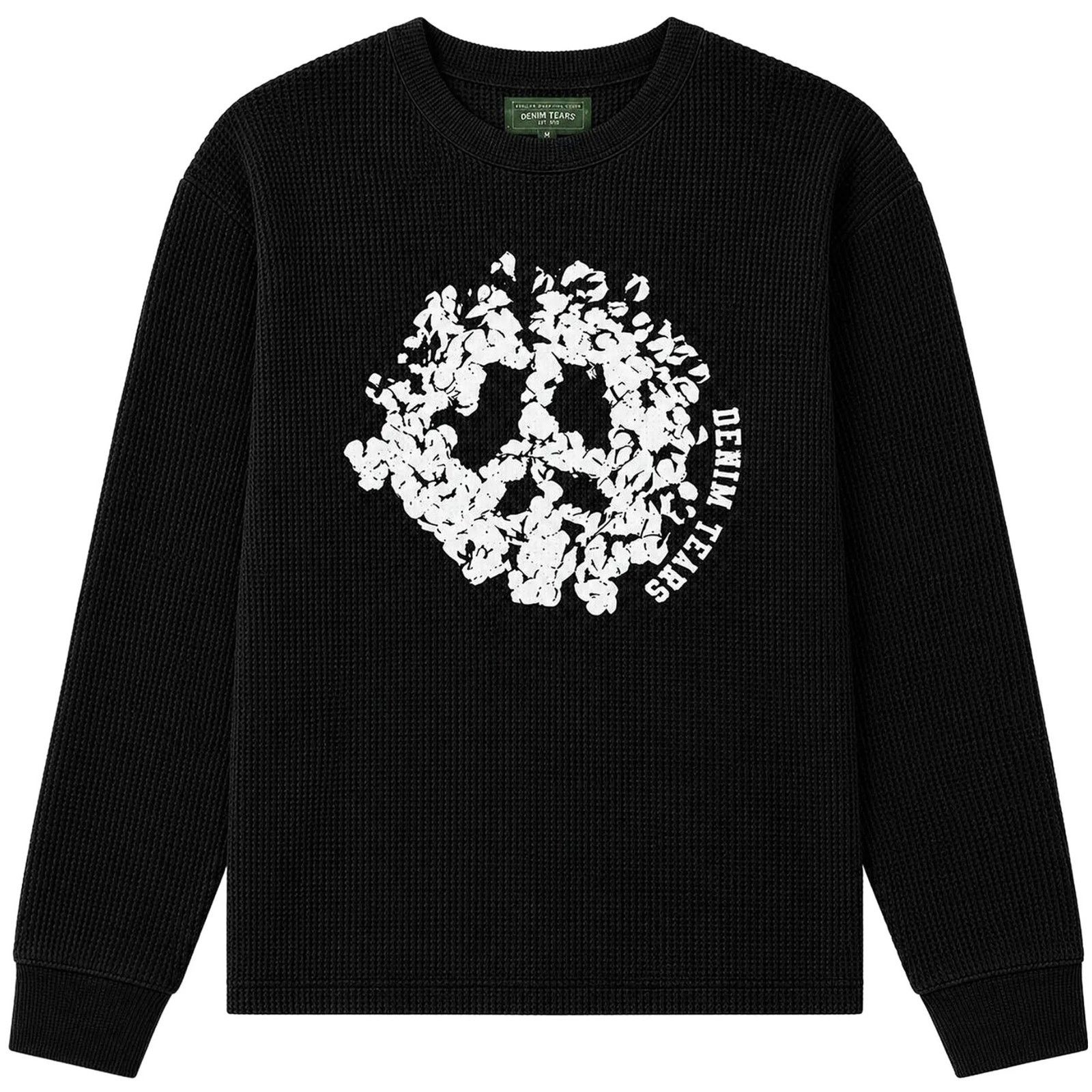 トップス DENIM TEARS Cotton Wreath LS Tee Black S DENIM TEARS Denim Tears Long Sleeve Cotton Wreath Tee Black XXL