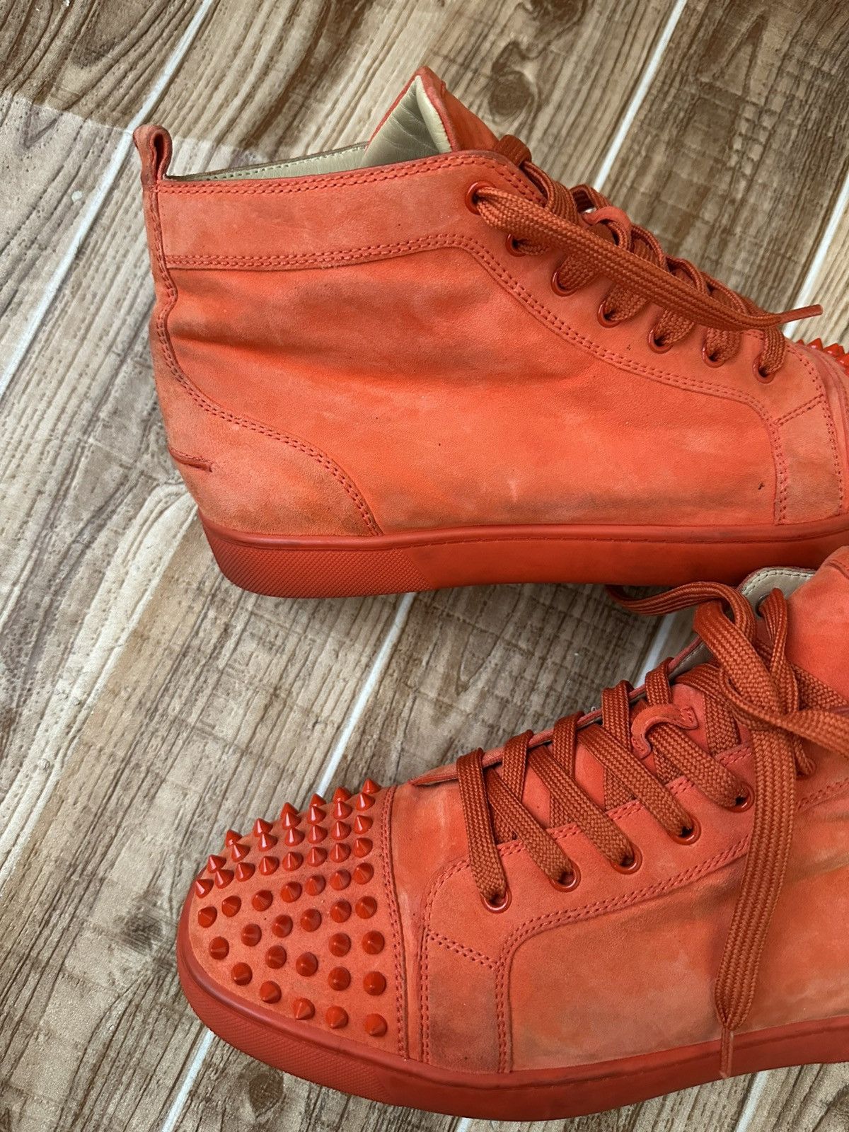 Christian Louboutin Christian Louboutin Louis Spikes Red Bottoms Sneakers Size US 11 / EU 44 - 9 Thumbnail