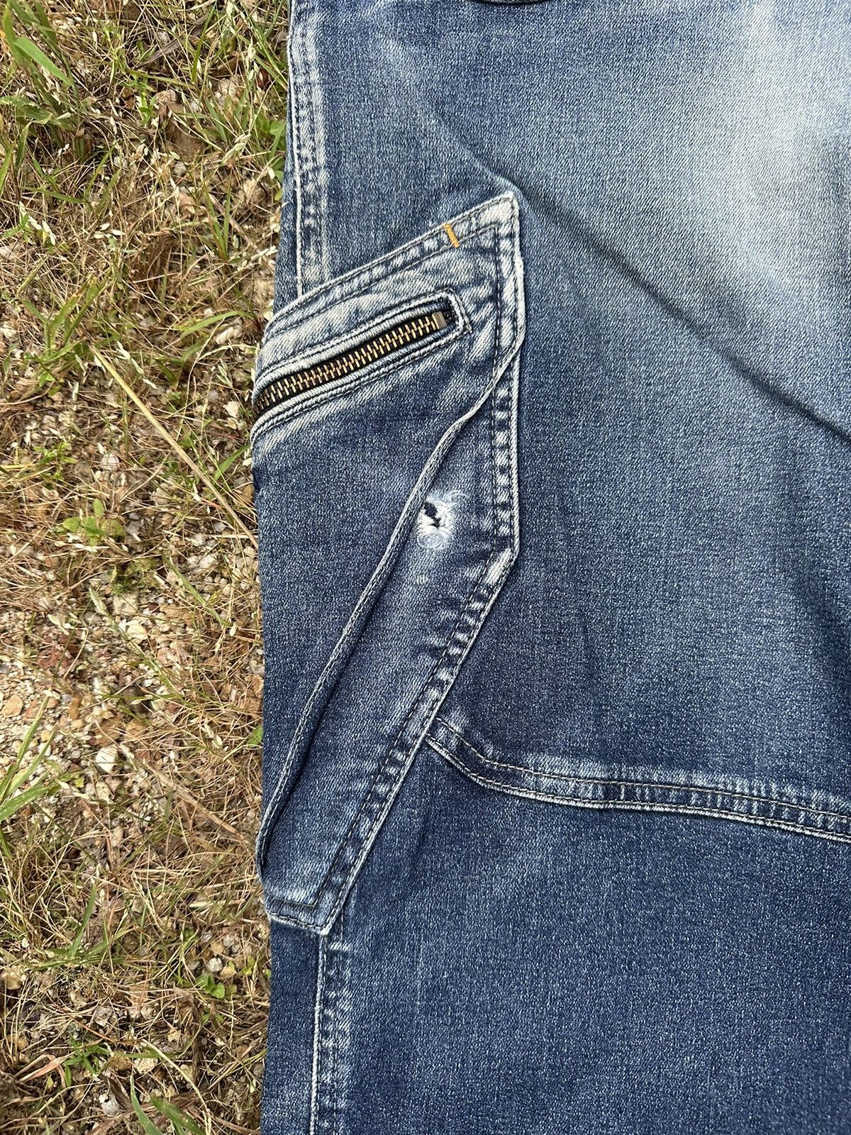 Japanese Brand BIKER DENIM TS DESIGN JEANS STRETCHABLE DOUBLE KNEE PANTS Size US 29 - 11 Thumbnail
