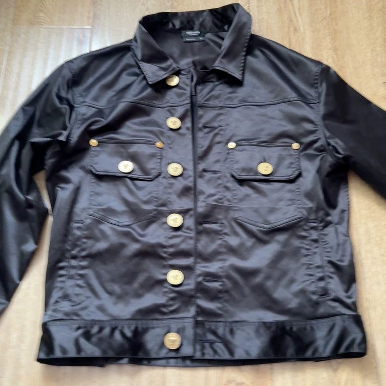 Versace Versace Black Leather Jacket M Size US M / EU 48-50 / 2 - 1 Thumbnail