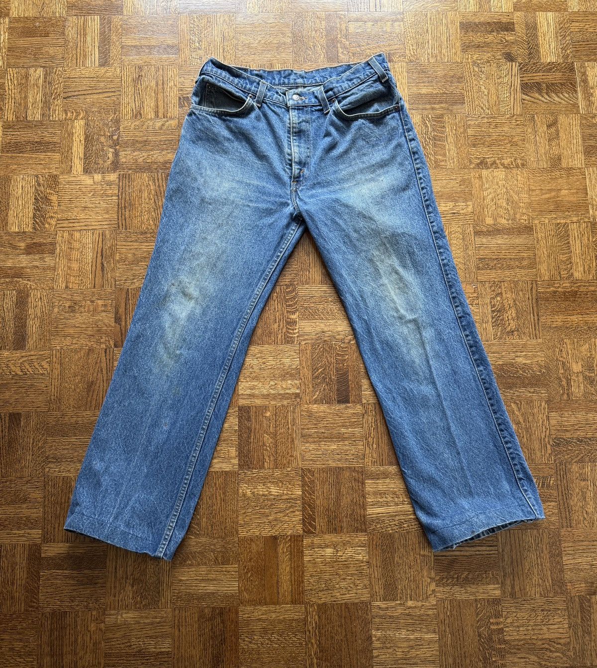 Levi's Vintage 70s Levi's Faded Leather Tab Denim Jeans Size US 32 / EU 48 - 2 Thumbnail