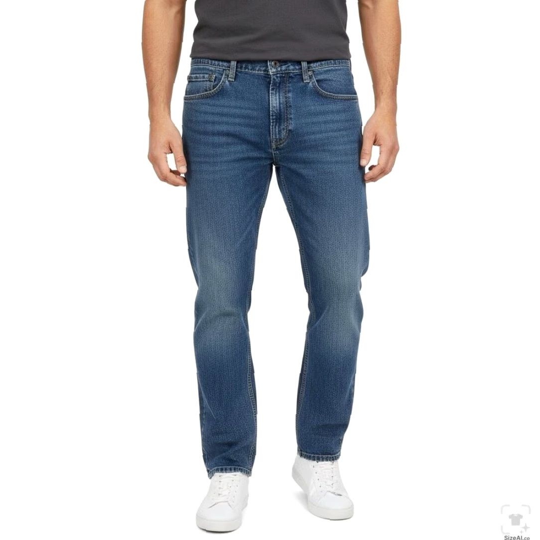 Levi's Levis 505 Jeans Mens 36x29 Blue Medium Wash Zip Fly Straight Stretch Denim Regular Fit 5-Pocket USA Logo Leather Patch Men’s Jeans Size US 36 / EU 52 - 4 Thumbnail