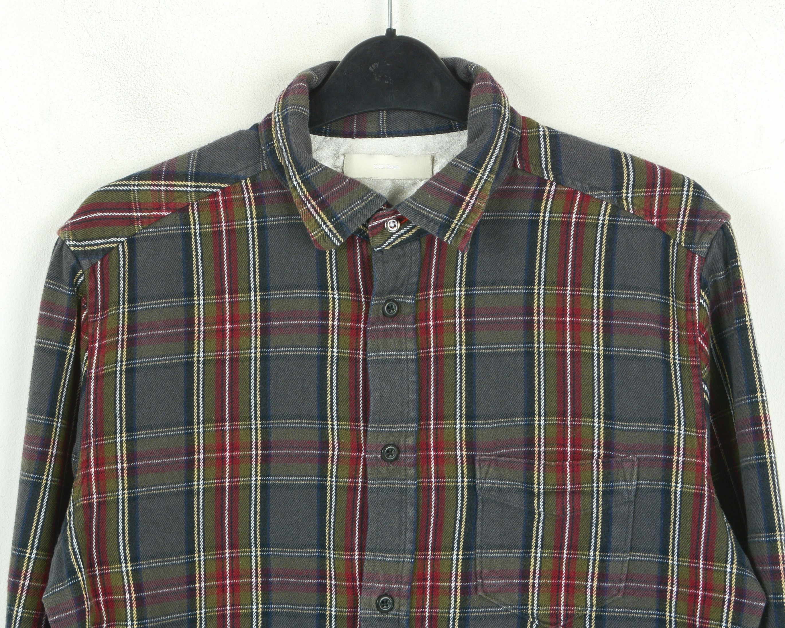 Diesel Men Casual Shirt S Long Sleeve Check Plaid Tartan Formal Top Size US S / EU 44-46 / 1 - 2 Thumbnail