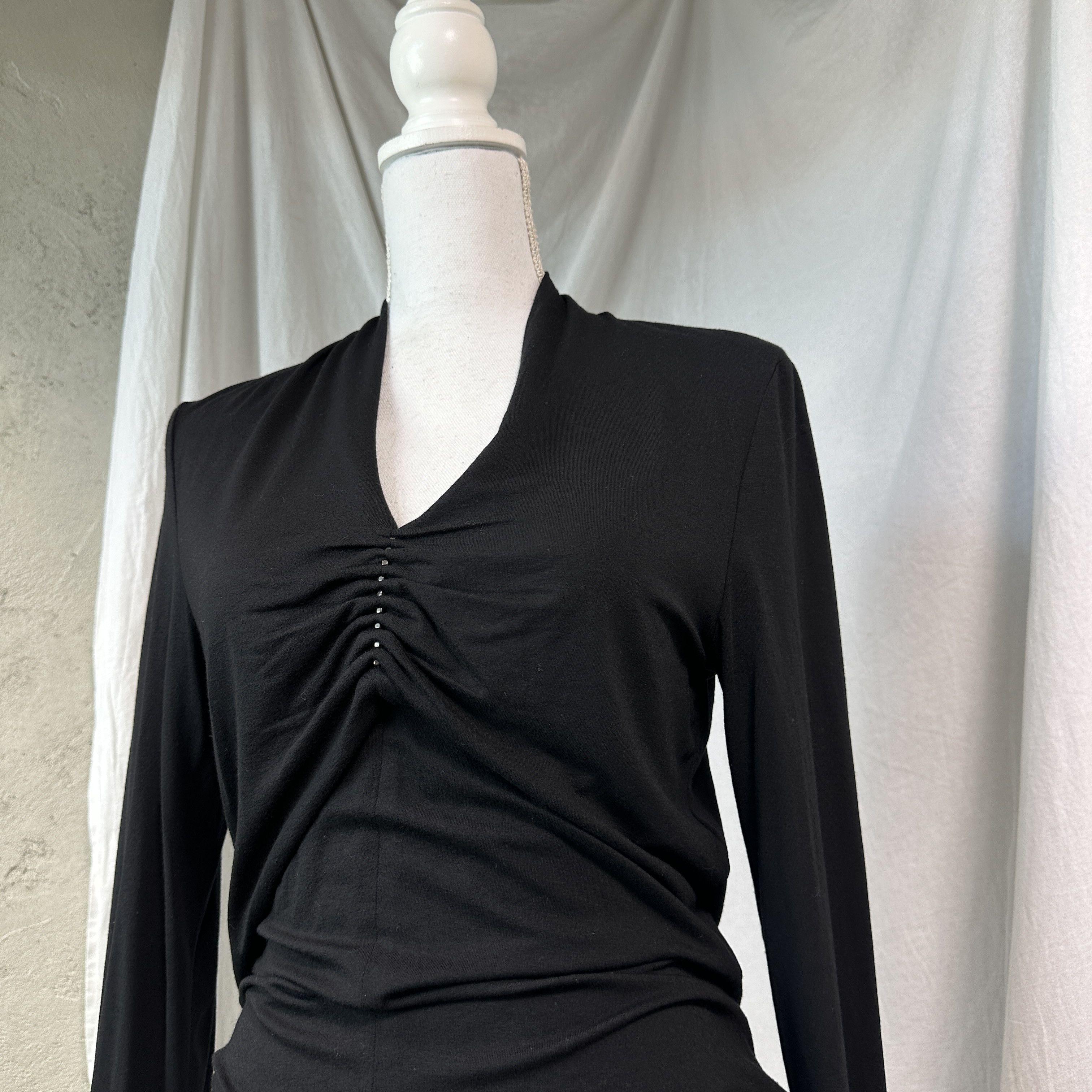 Vintage Vintage Avant Garde Ruffled Longsleeve Top 00s Size S / US 4 / IT 40 - 3 Thumbnail