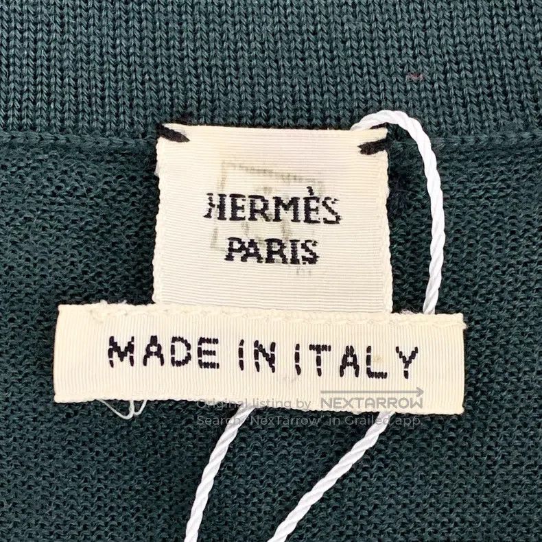 Hermes Hermes Dark Green Cashmere Crewneck Long Sleeve Knit Top Size XS / US 0-2 / IT 36-38 - 5 Thumbnail