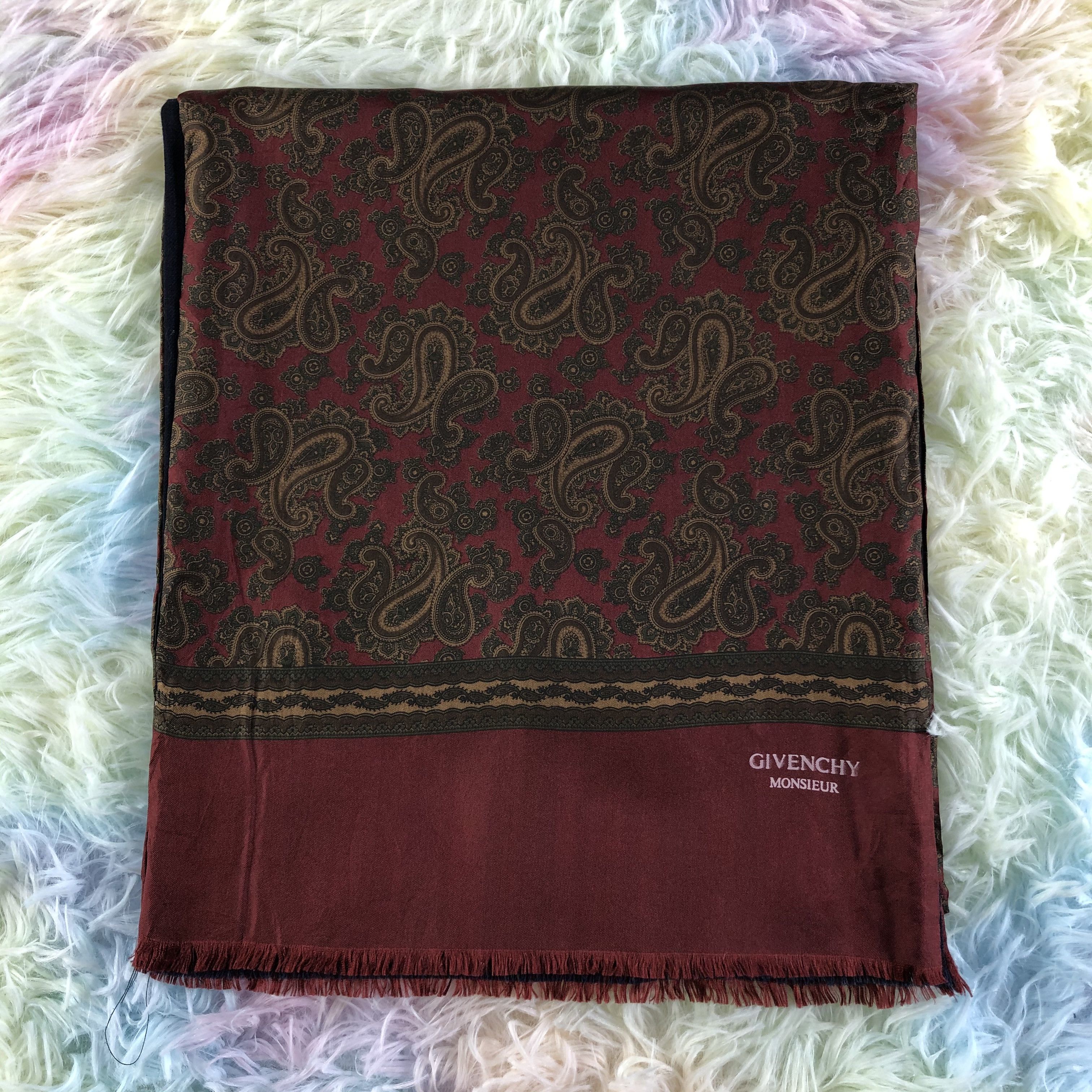 Vintage Givenchy Silk Scarf / Muffler / Neckwear Size ONE SIZE - 2 Thumbnail