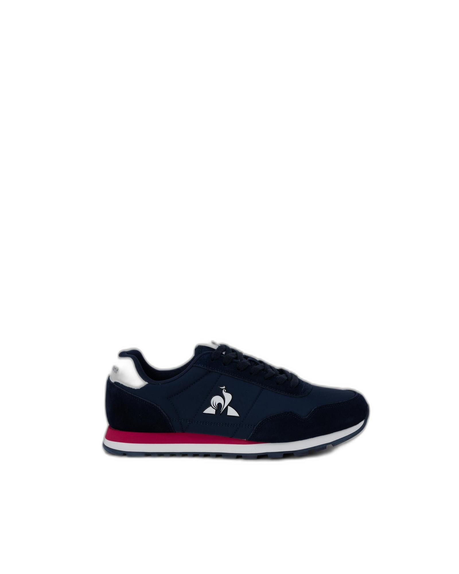 image of Le Coq Sportif Leather Sneakers With Rubber Sole in Blue, Men's (Size 7)