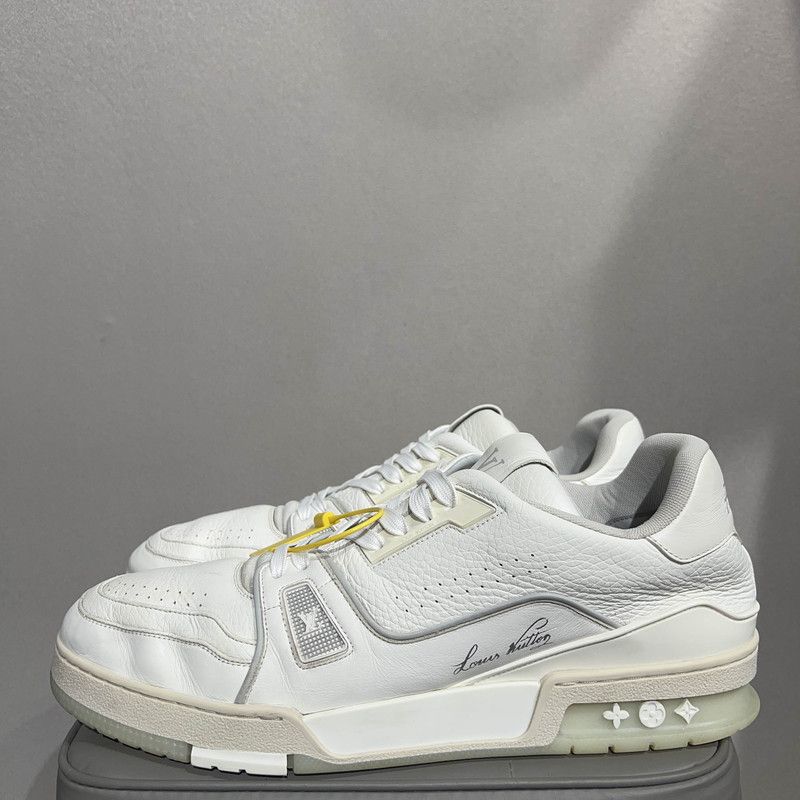 Louis Vuitton Louis Vuitton White Cement Low-Top Sneakers 0089 Size US 11 / EU 44 - 1 Thumbnail