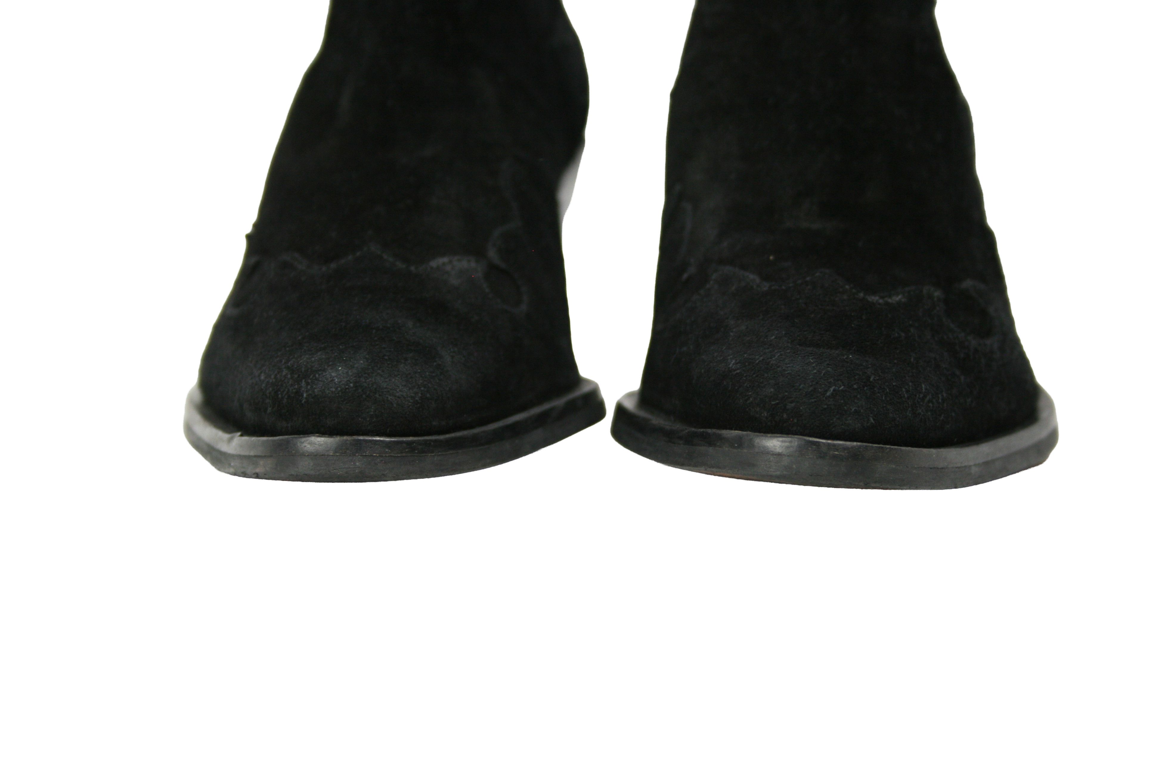 Japanese Brand Muratti Redbud Suede Cowboy Cossacks Western Ankle Boots Size US 9 / IT 39 - 4 Thumbnail