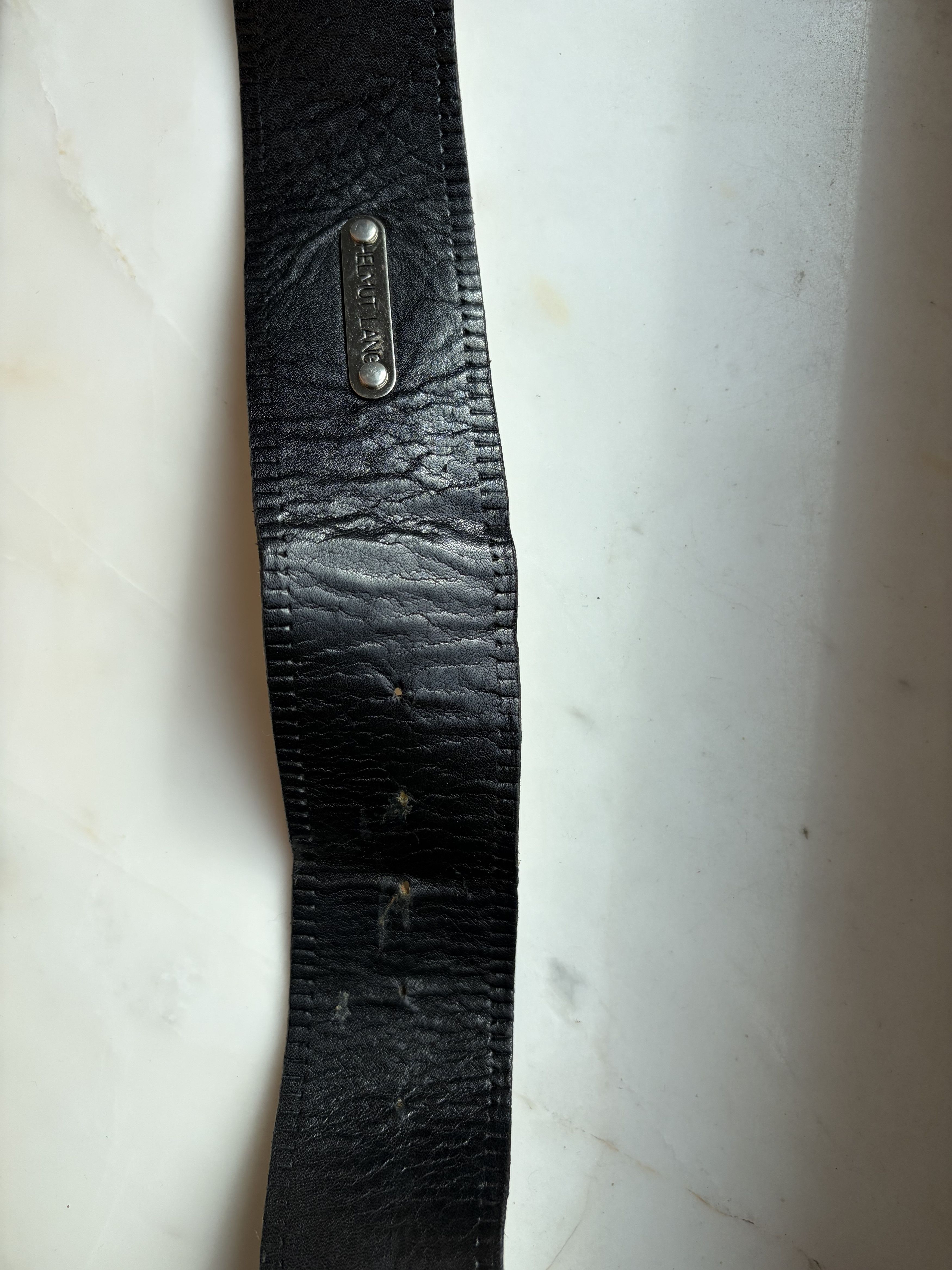 Helmut Lang Helmut Lang Belt Leather Metal Logo 90s Runway Size ONE SIZE - 6 Thumbnail