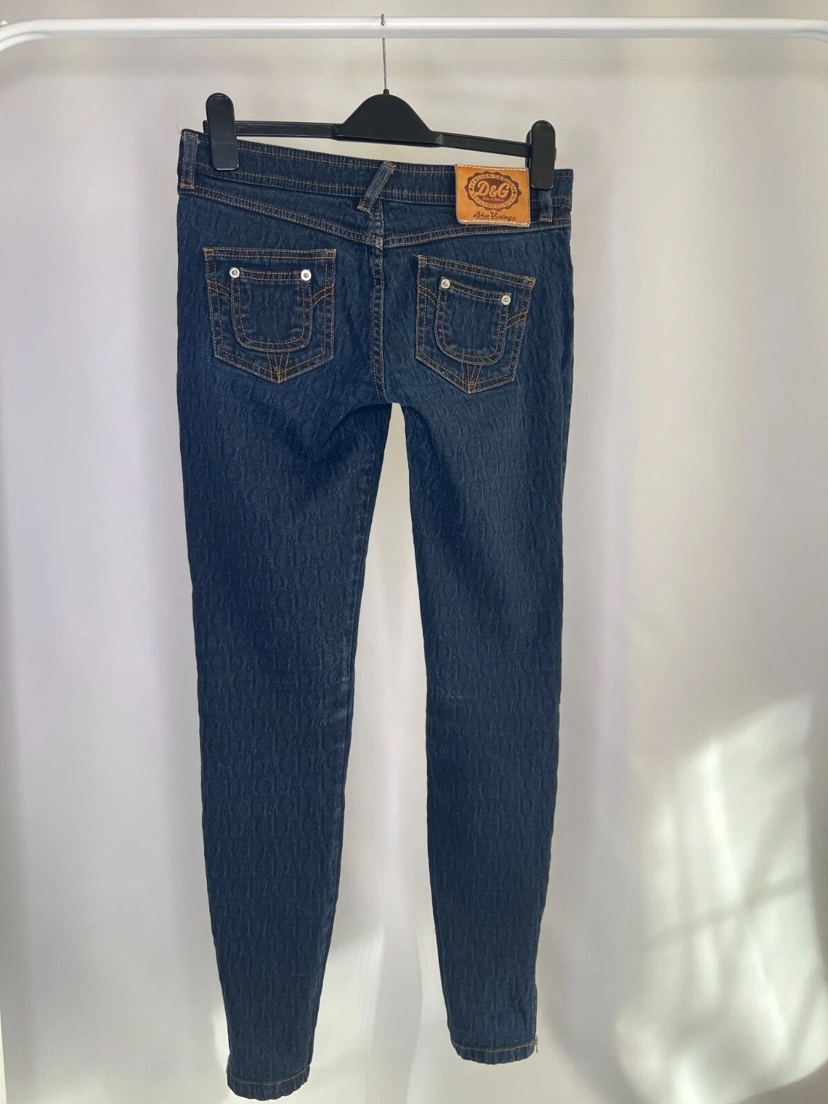 Dolce & Gabbana Vintage Dolce & Gabbana Wonder Y2K Monogram Very Tight Jeans Size 31" - 7 Thumbnail