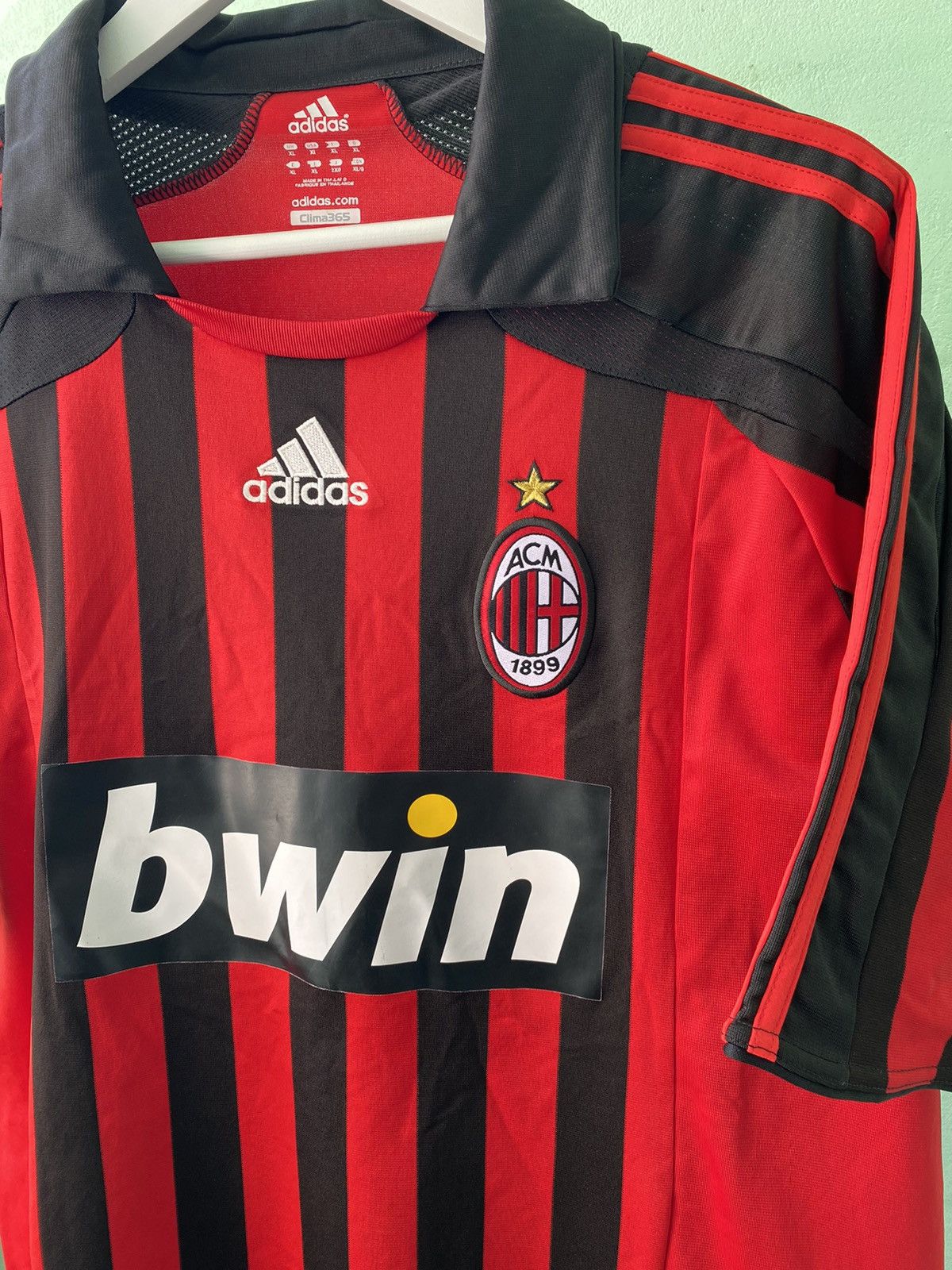 Adidas AC Milan 2007 2008 Adidas Home Soccer Jersey Football Shirt Size US XL / EU 56 / 4 - 2 Thumbnail