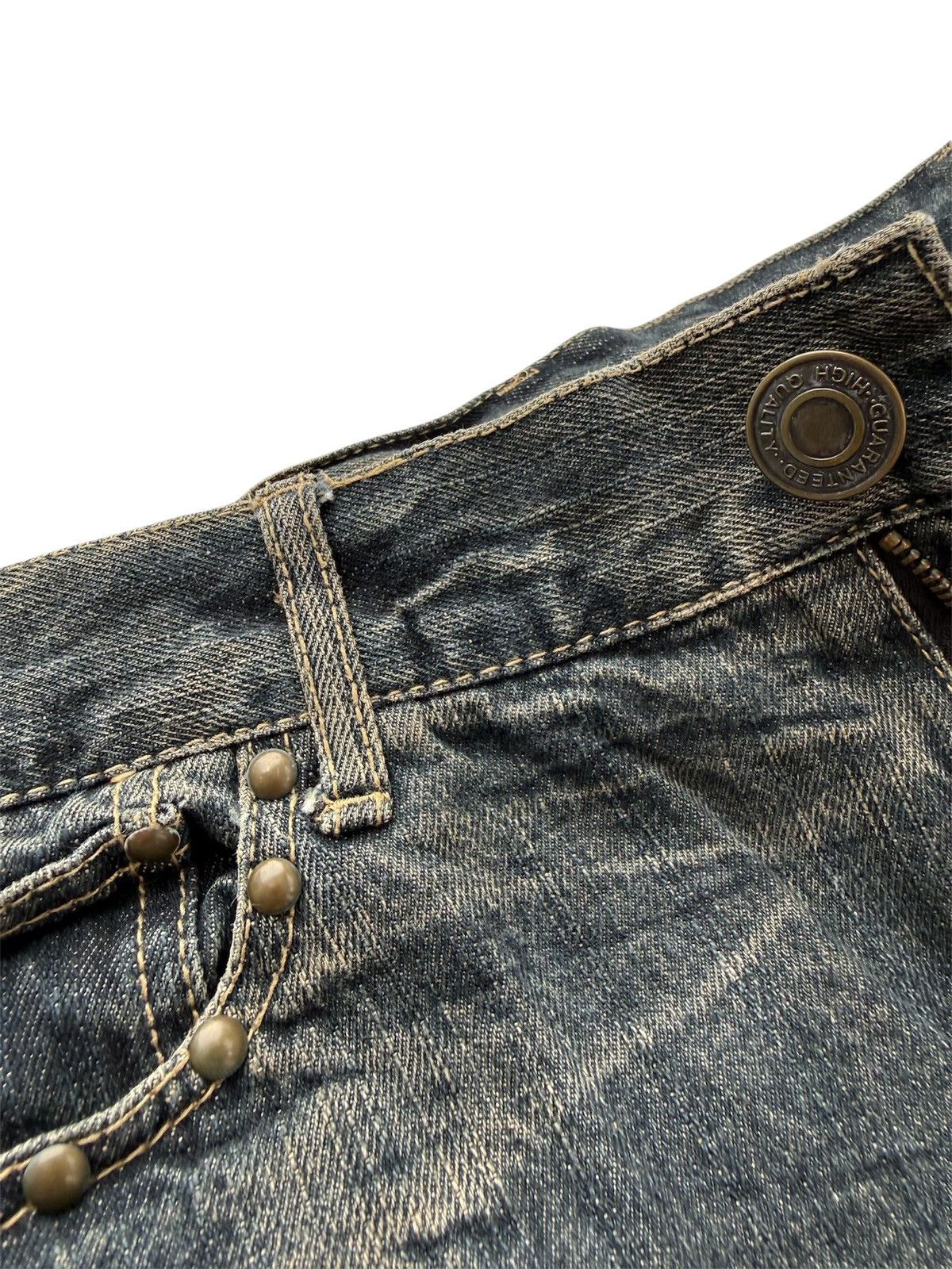 If Six Was Nine BACK & BORIN FLARE DISTRESSED STYLE JEANS Size US 36 / EU 52 - 3 Thumbnail
