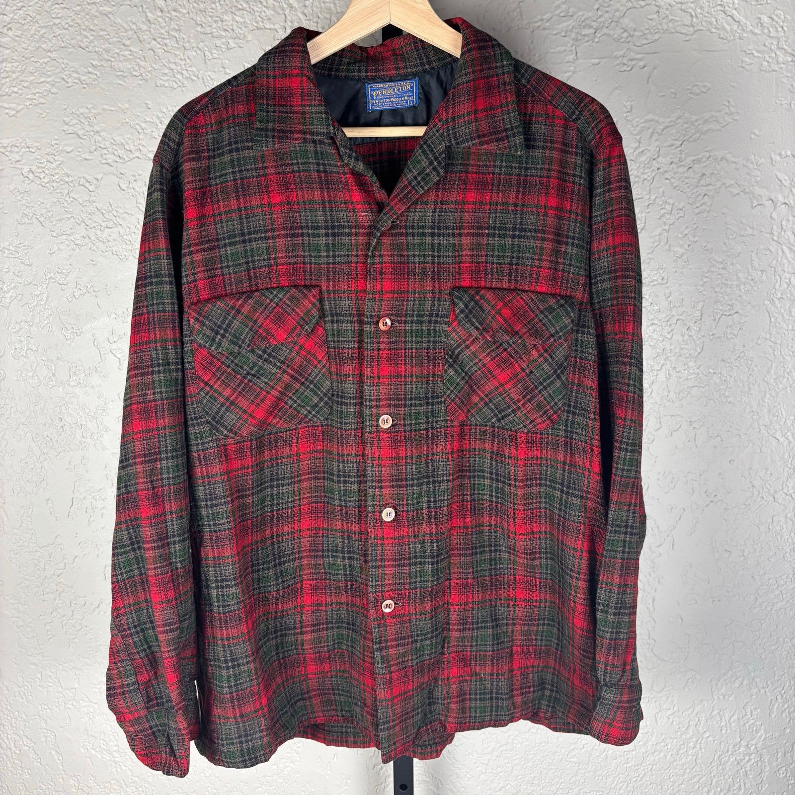 Pendleton Pendleton Vintage 1962 Wool Plaid Large Button Down Flannel Size US L / EU 52-54 / 3 - 1 Thumbnail